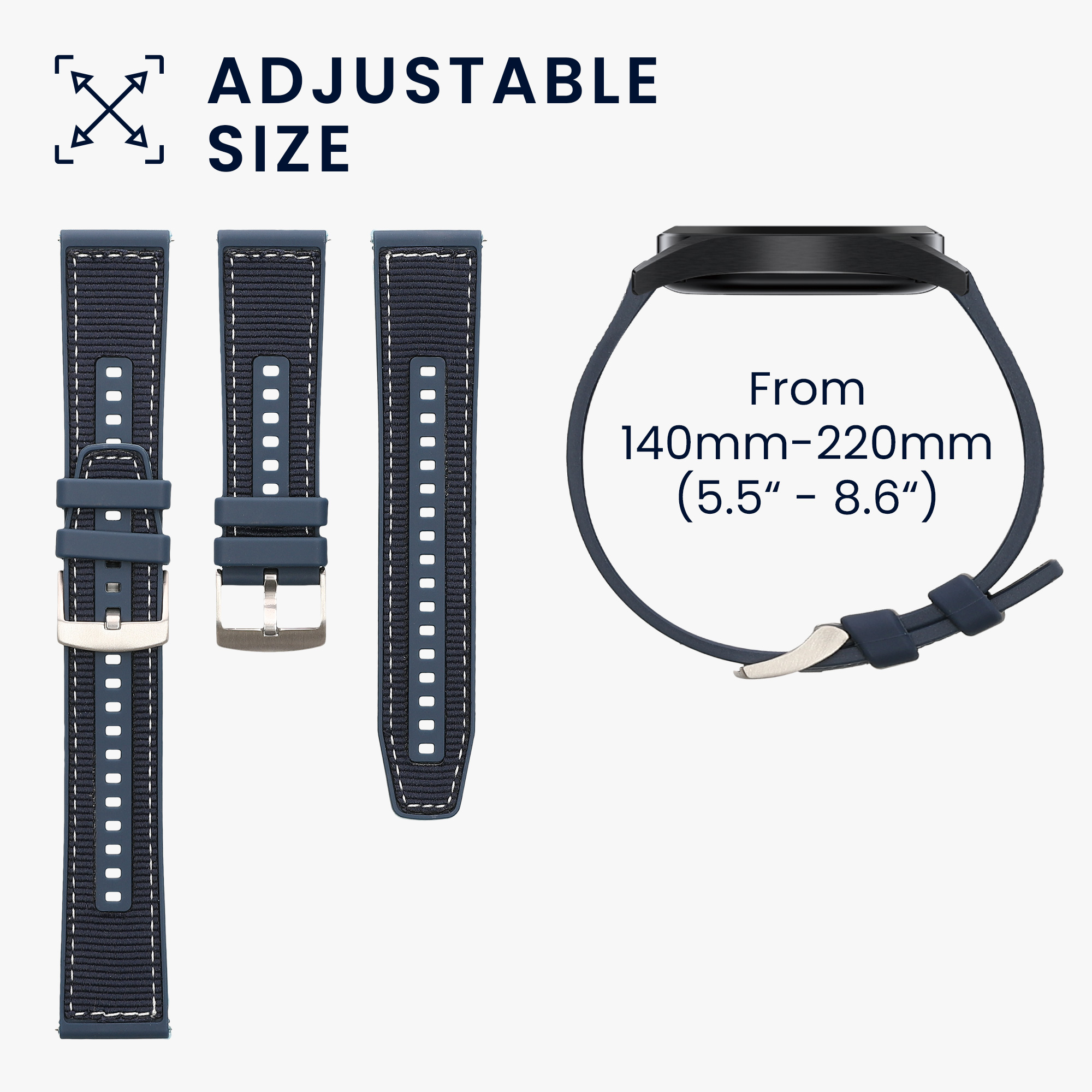 Řemínek kwmobile pro Xiaomi Mi Watch Color Sport / S1 Active - Tmavě modrá