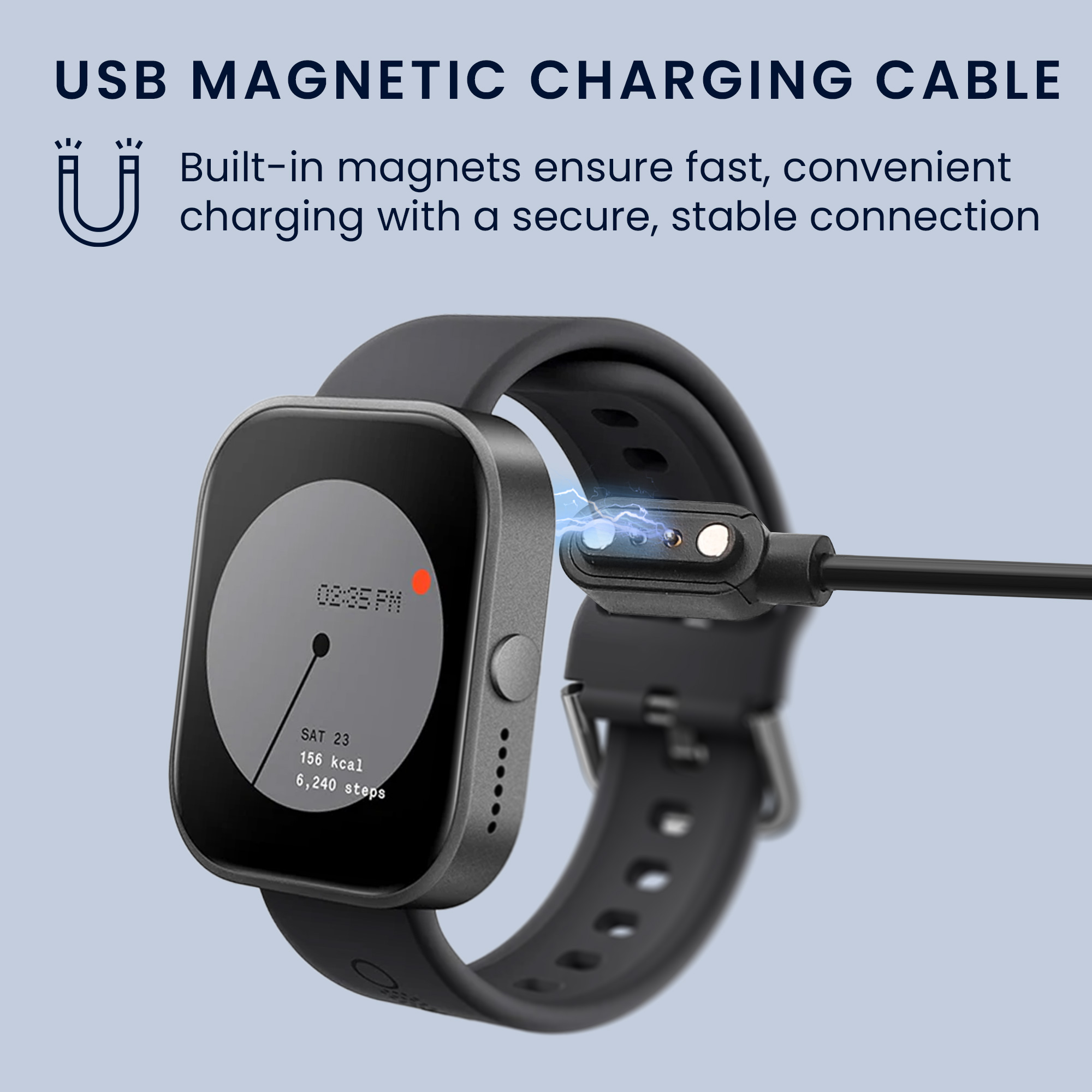 Náhradní nabíjecí kabel hodinky CMF by Nothing Watch Pro (D395) USB černá kwmobile