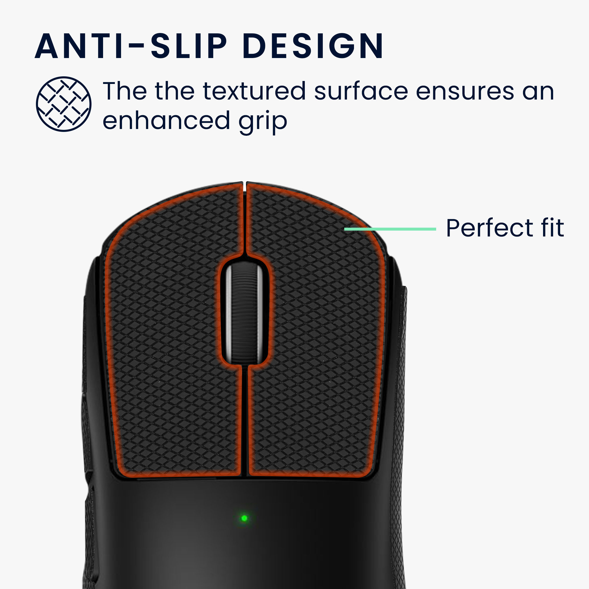 Grip tape ekokůže herní myš Logitech G Pro Wireless 2 / Wireless 3 kwmobile černá
