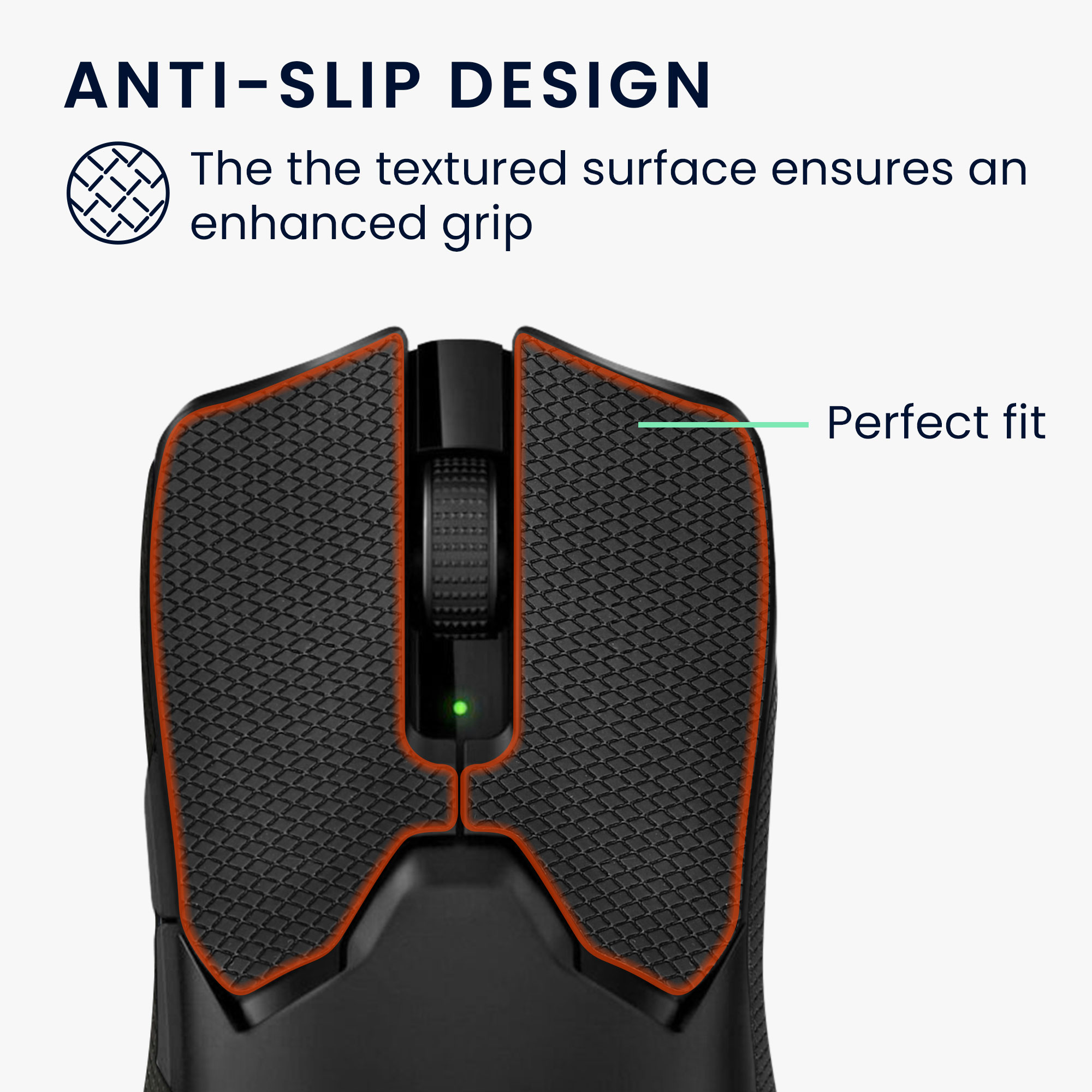 Grip tape na myš Razer Viper V2 Pro kwmobile černý