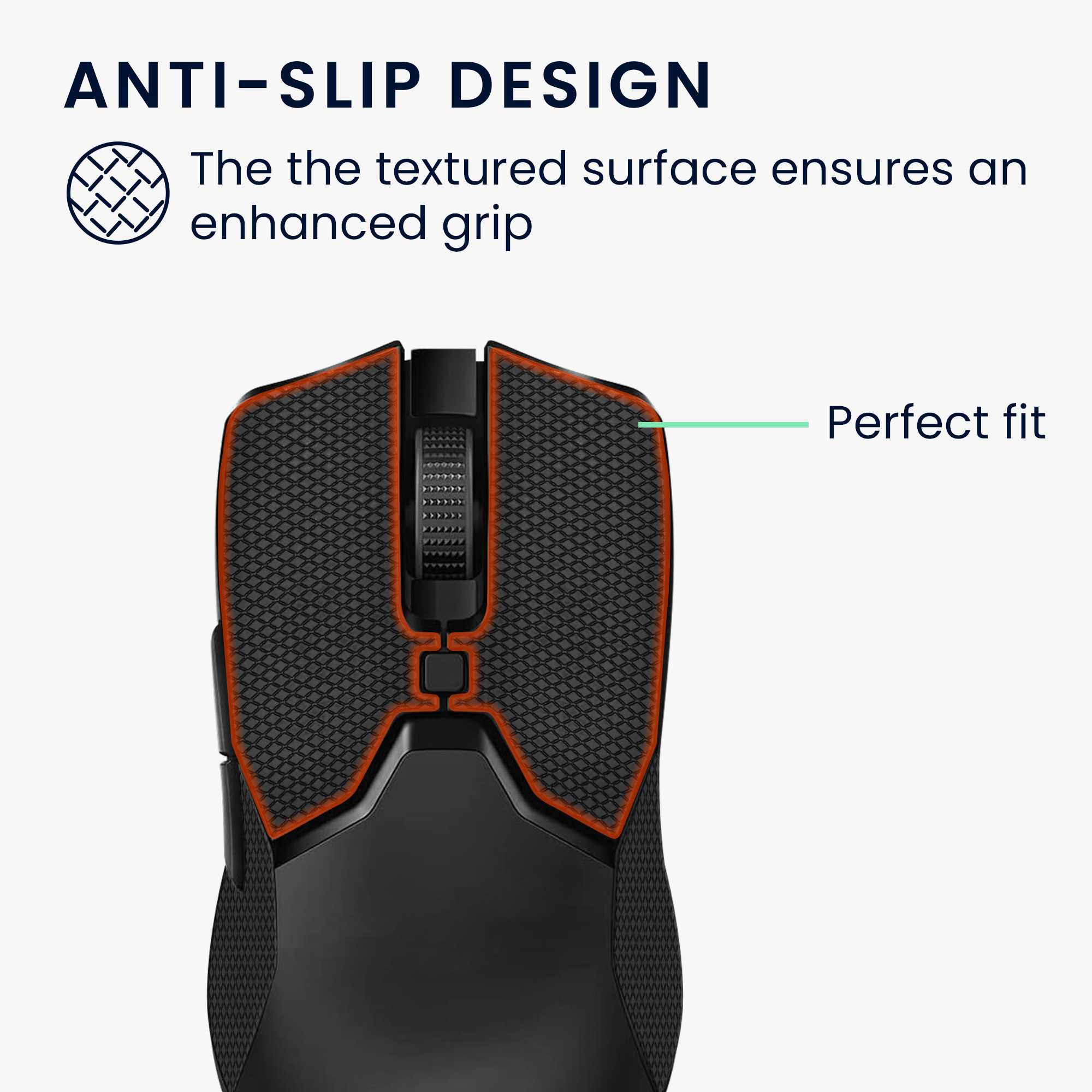 Grip tape na myš kwmobile pro Razer Viper Mini - černá