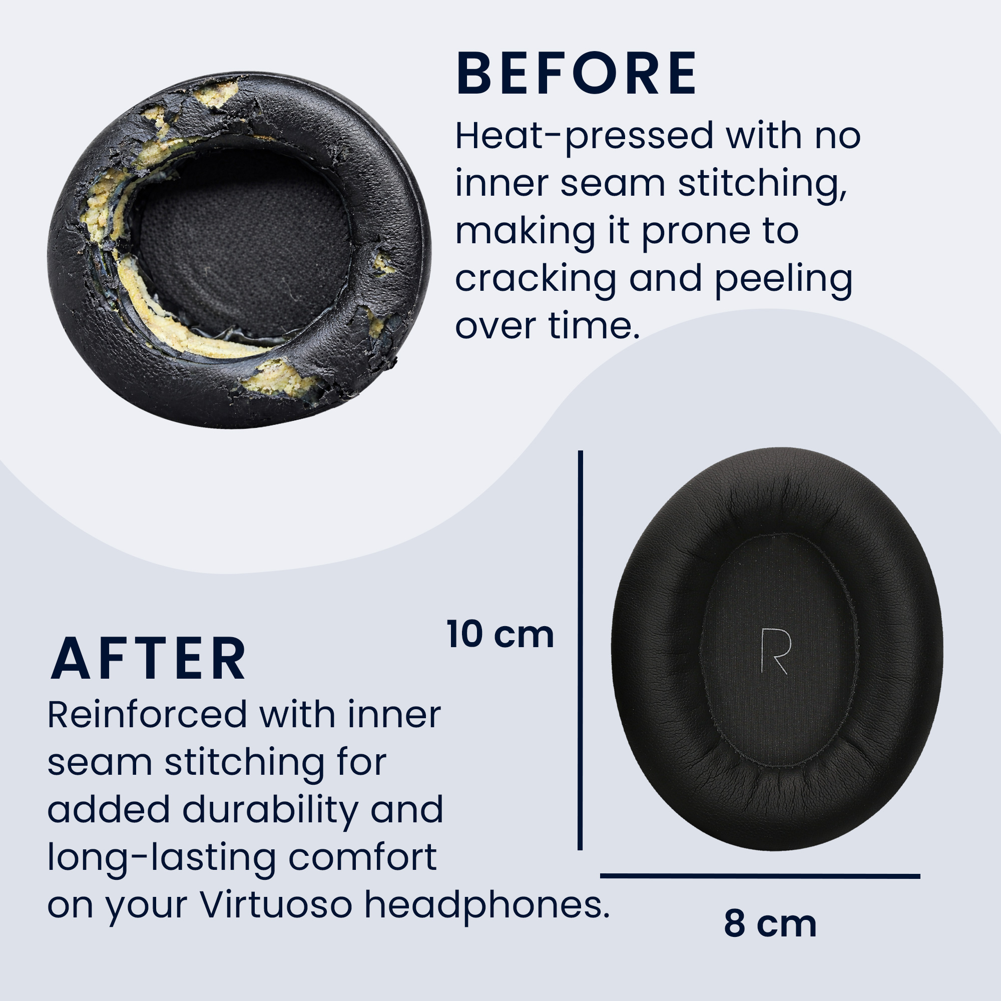2 ks Náhradní náušníky na sluchátka JBL Tour One Replacement Ear Pads kwmobile - černá