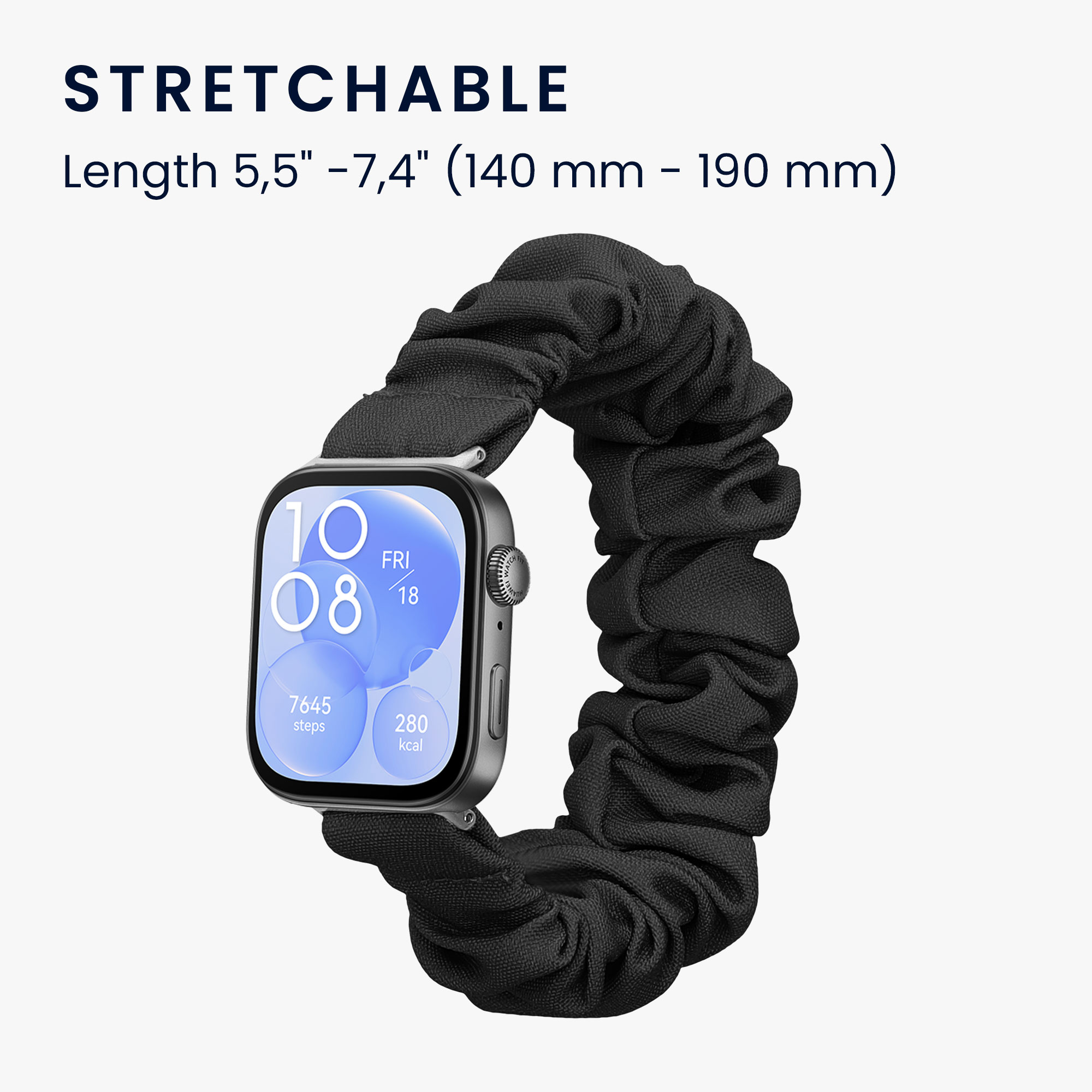 Scrunchie řemínek hodinky Huawei Watch Fit 3 textilní 19 cm kwmobile