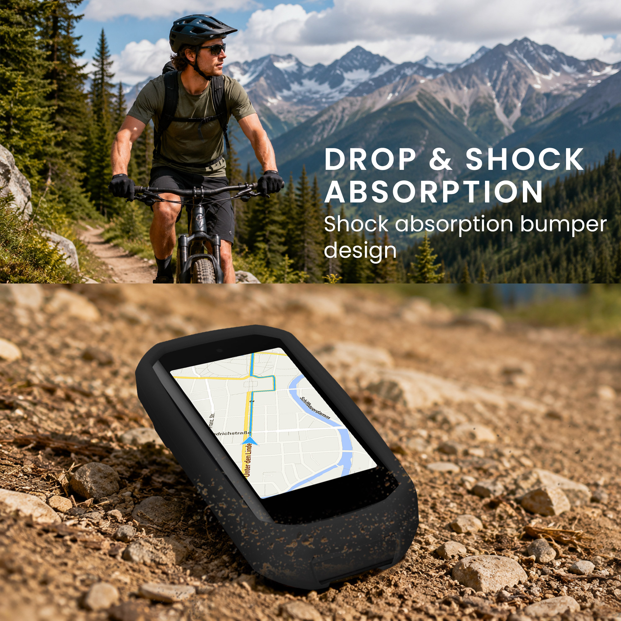 Silikonové pouzdro Garmin Edge 1050 kwmobile černý