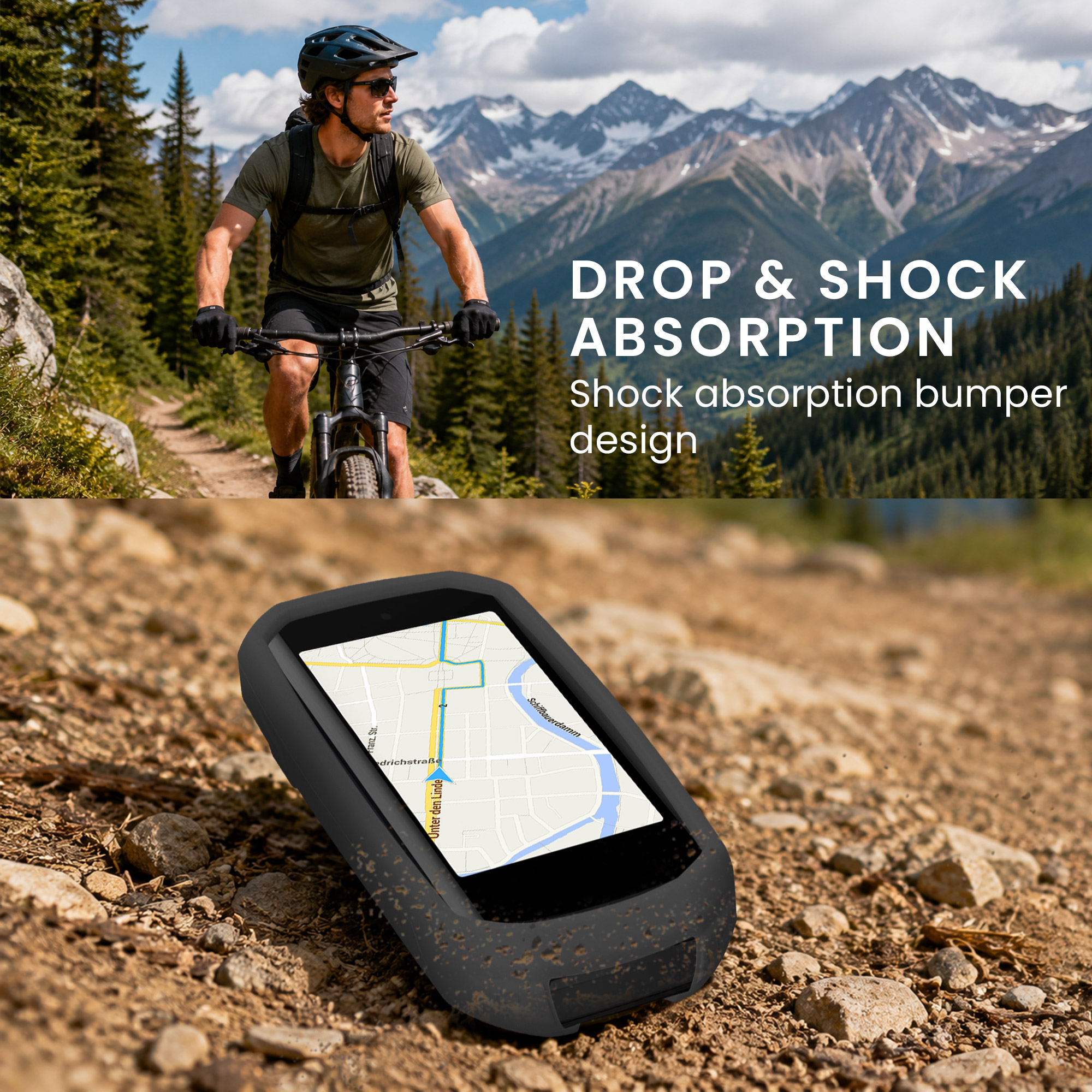 Silikonové pouzdro Garmin Edge 1050 kwmobile černý