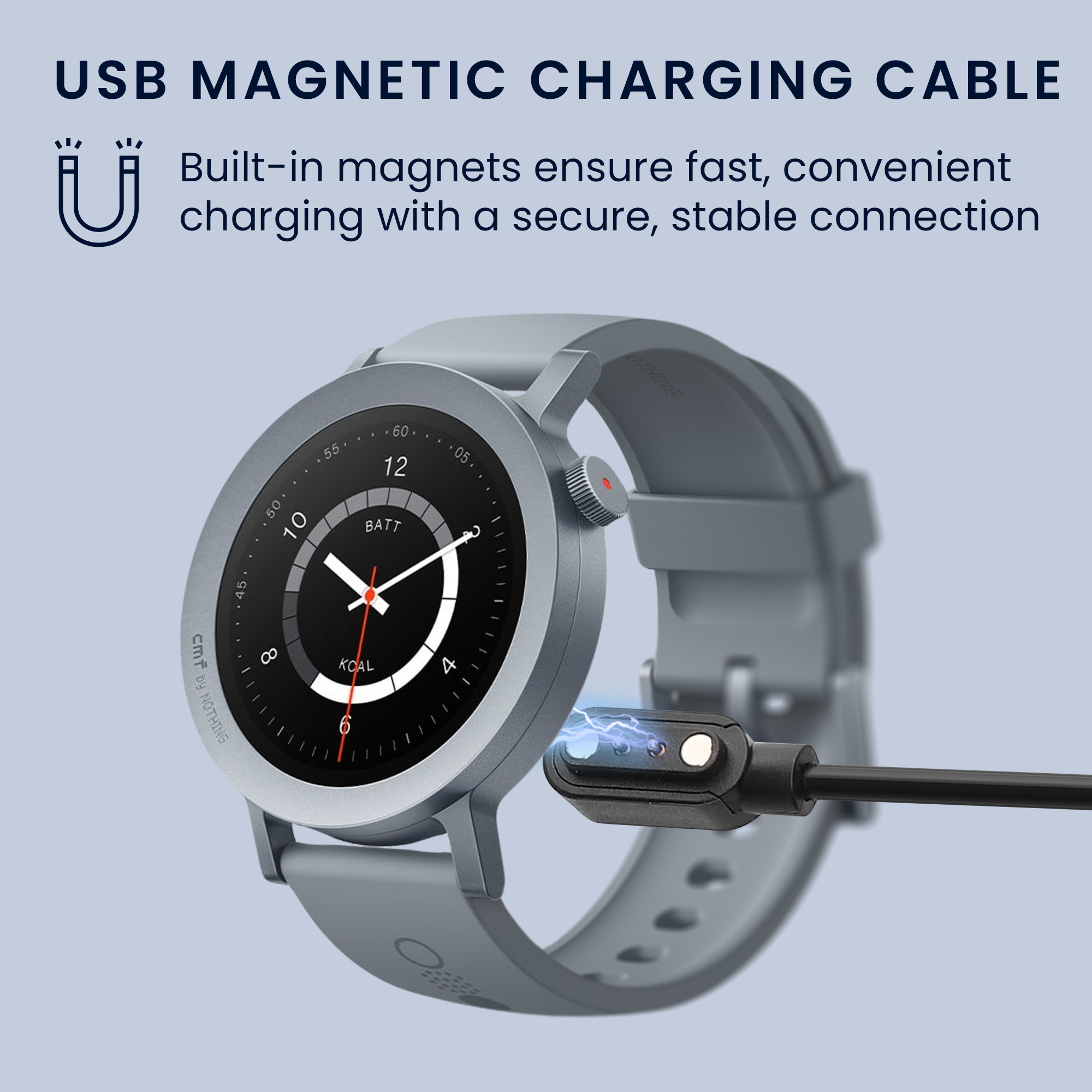 Náhradní nabíjecí kabel hodinky CMF Watch Pro 2 USB černá kwmobile