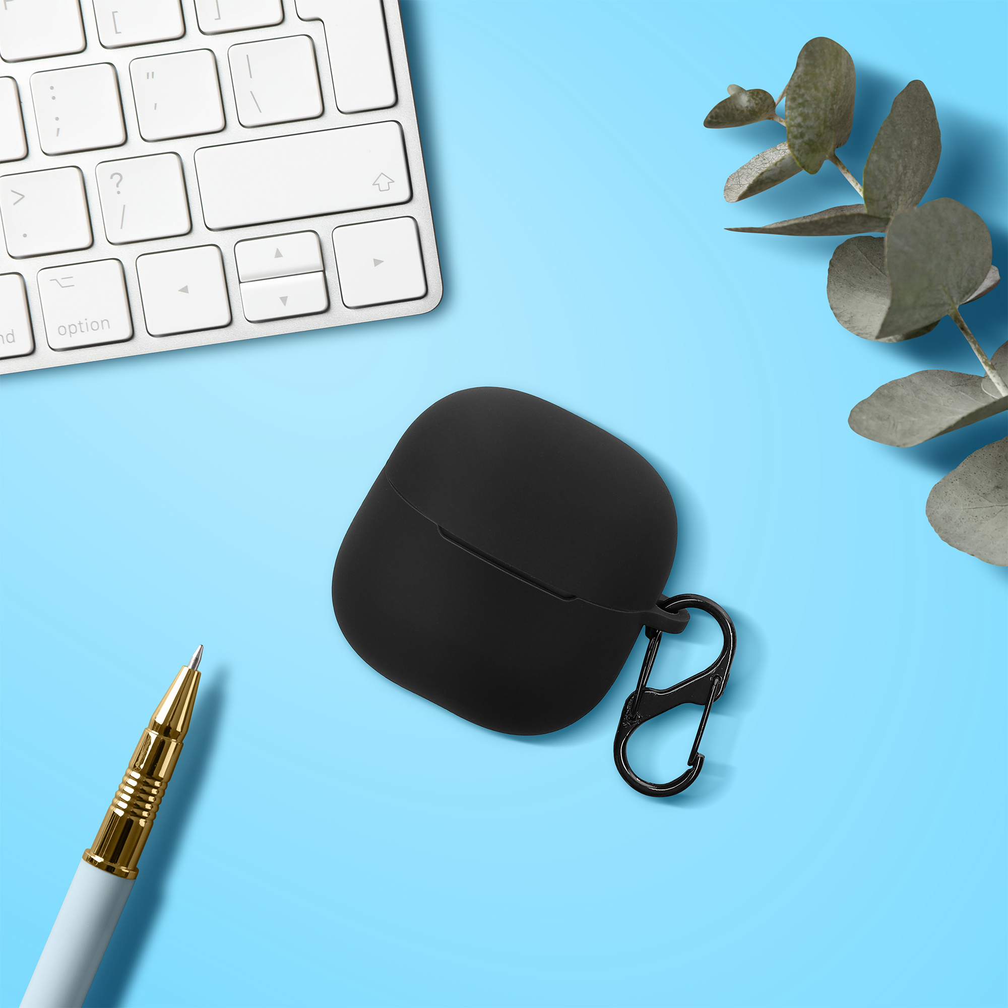 Silikonový obal nabíjecí pouzdro sluchátka Xiaomi Redmi Buds 6 Lite černá kwmobile