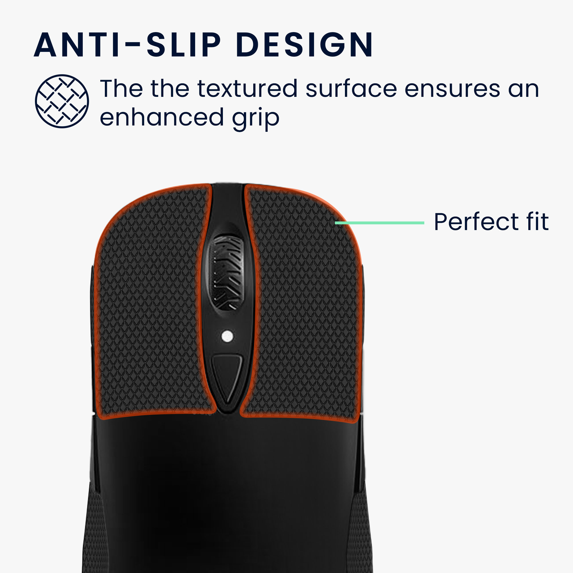 Grip tape pro myš SteelSeries Sensei Ten / raw / xai Grip Tape kwmobile - černá