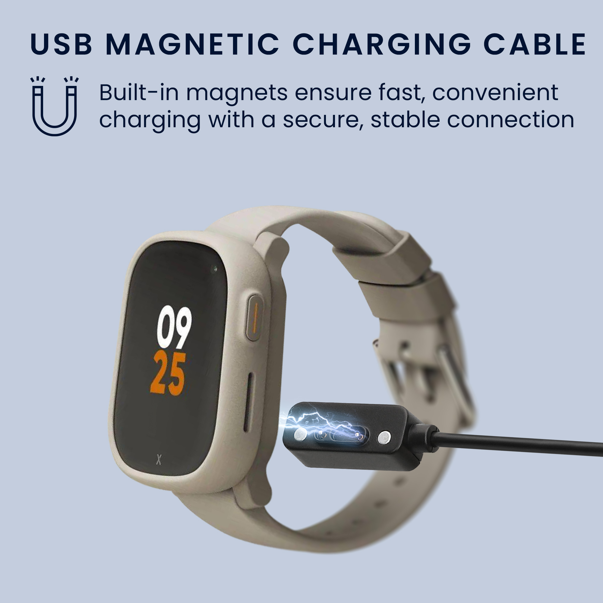 Nabíjecí kabel pro chytré hodinky pro Xplora X6 Play / X6 Pro kwmobile - černá