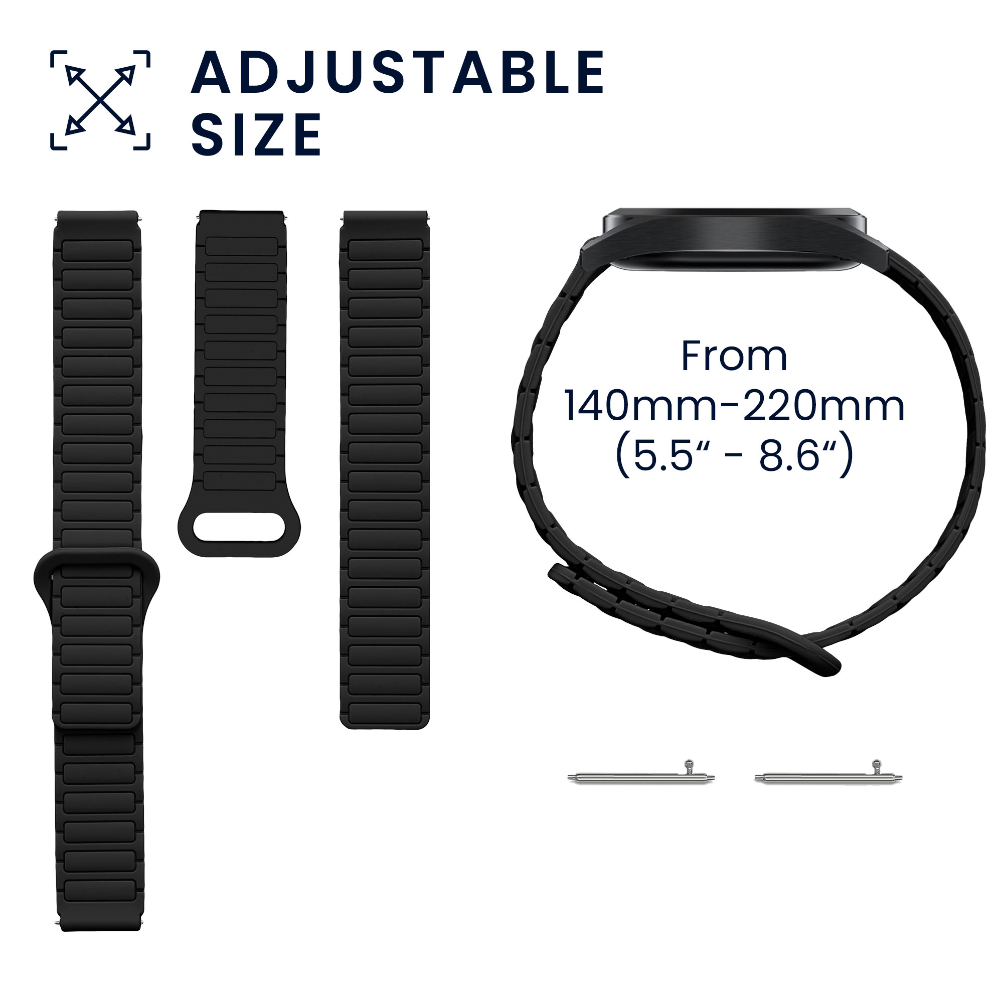 Silikonový řemínek Huawei Watch GT5 41mm magnetické zapínání černá kwmobile