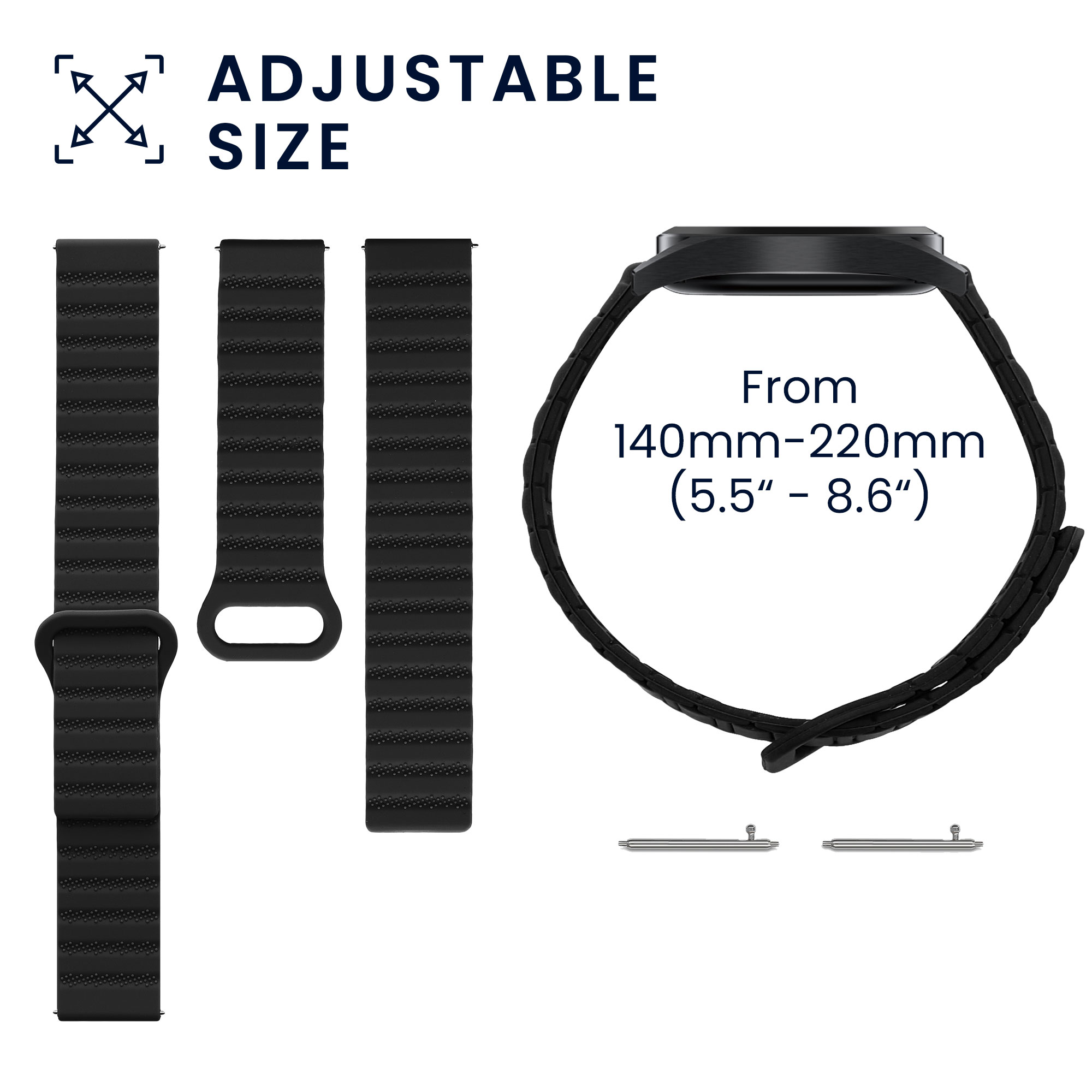 Řemínek pro Xiaomi Mi Watch Color Sport / S1 Active kwmobile silikonové - černá