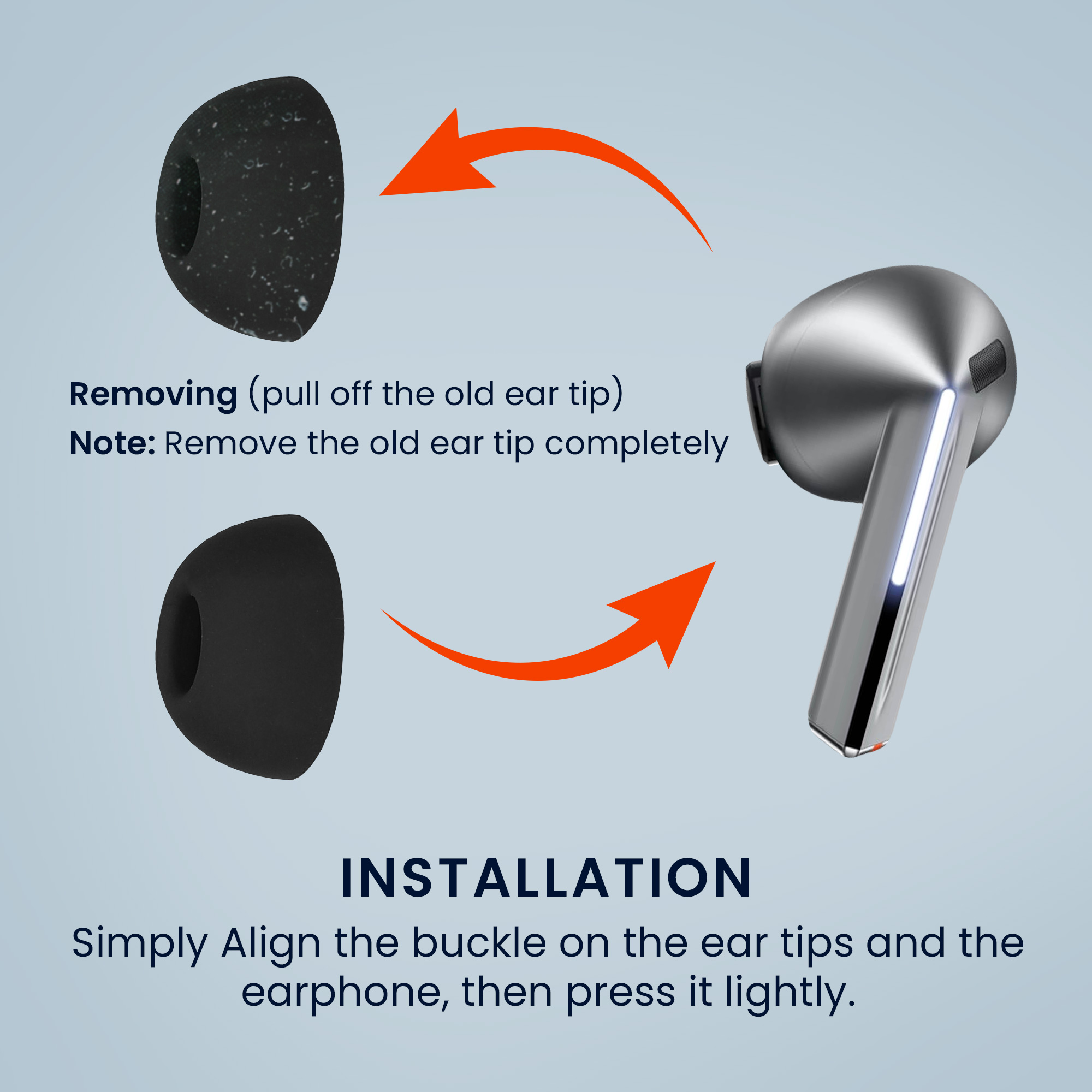 Silikonové špuntíky Samsung Galaxy Buds 3 Pro / Galaxy Buds 4 Pro kwmobile 6 ks černý