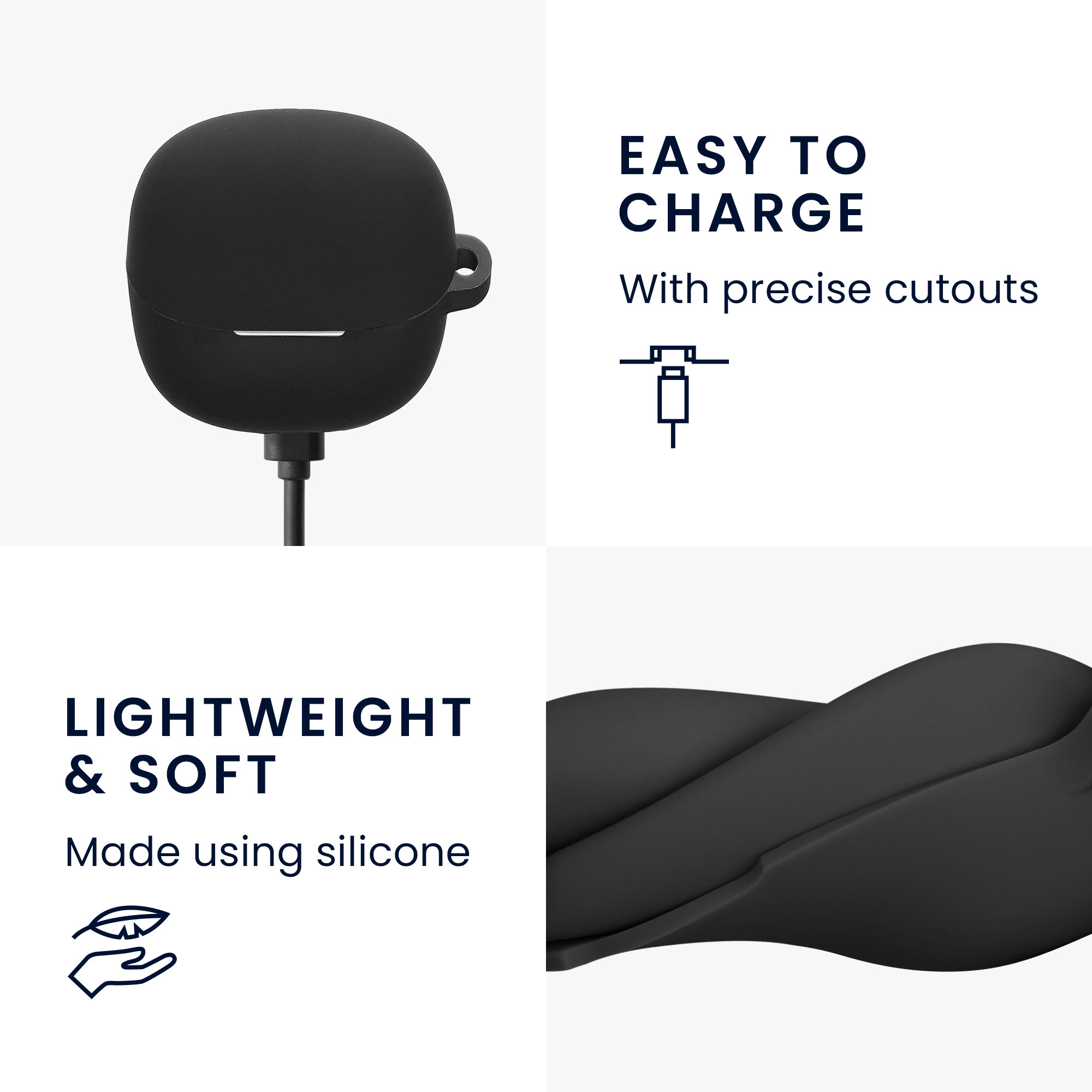 Silikonové pouzdro na sluchátka Xiaomi Buds 5 černé