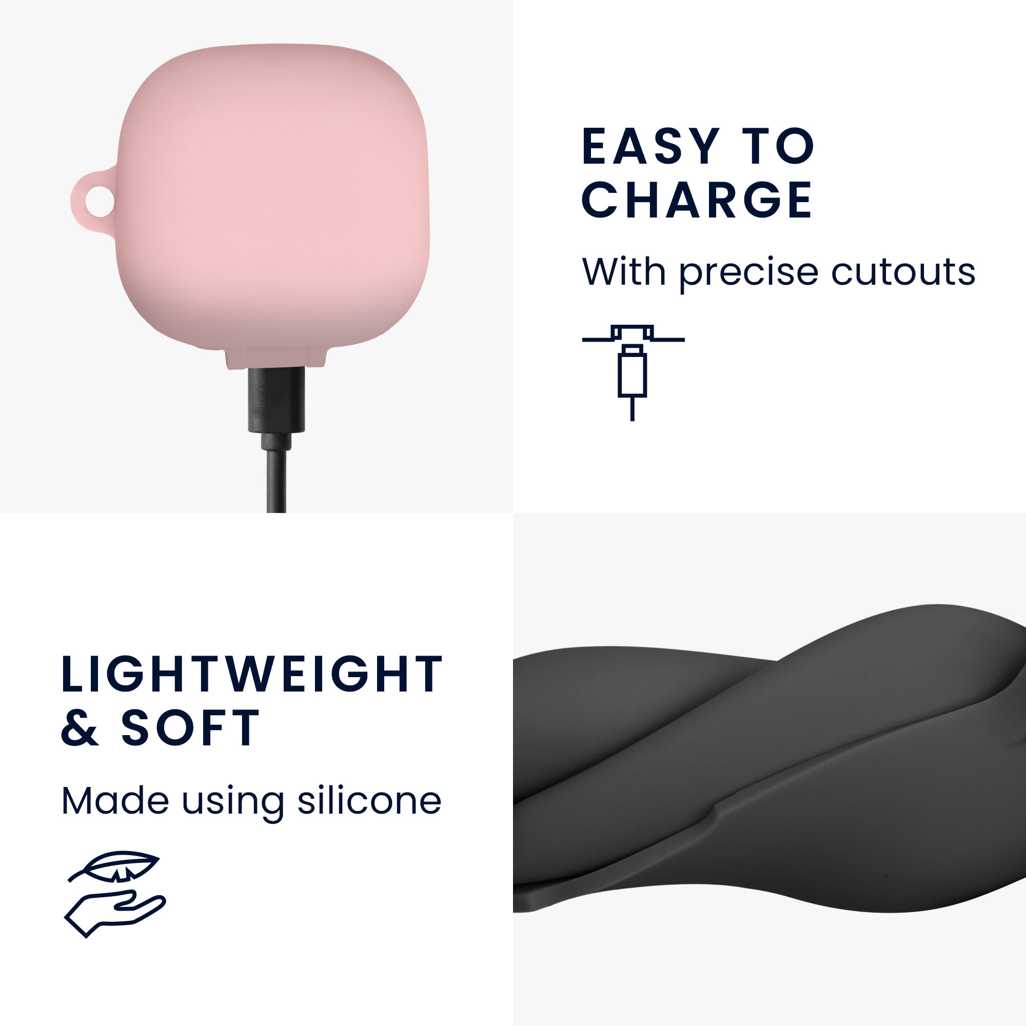 Pouzdro na sluchátka kwmobile pro Sony LinkBuds Fit WF-LS910N, růžová