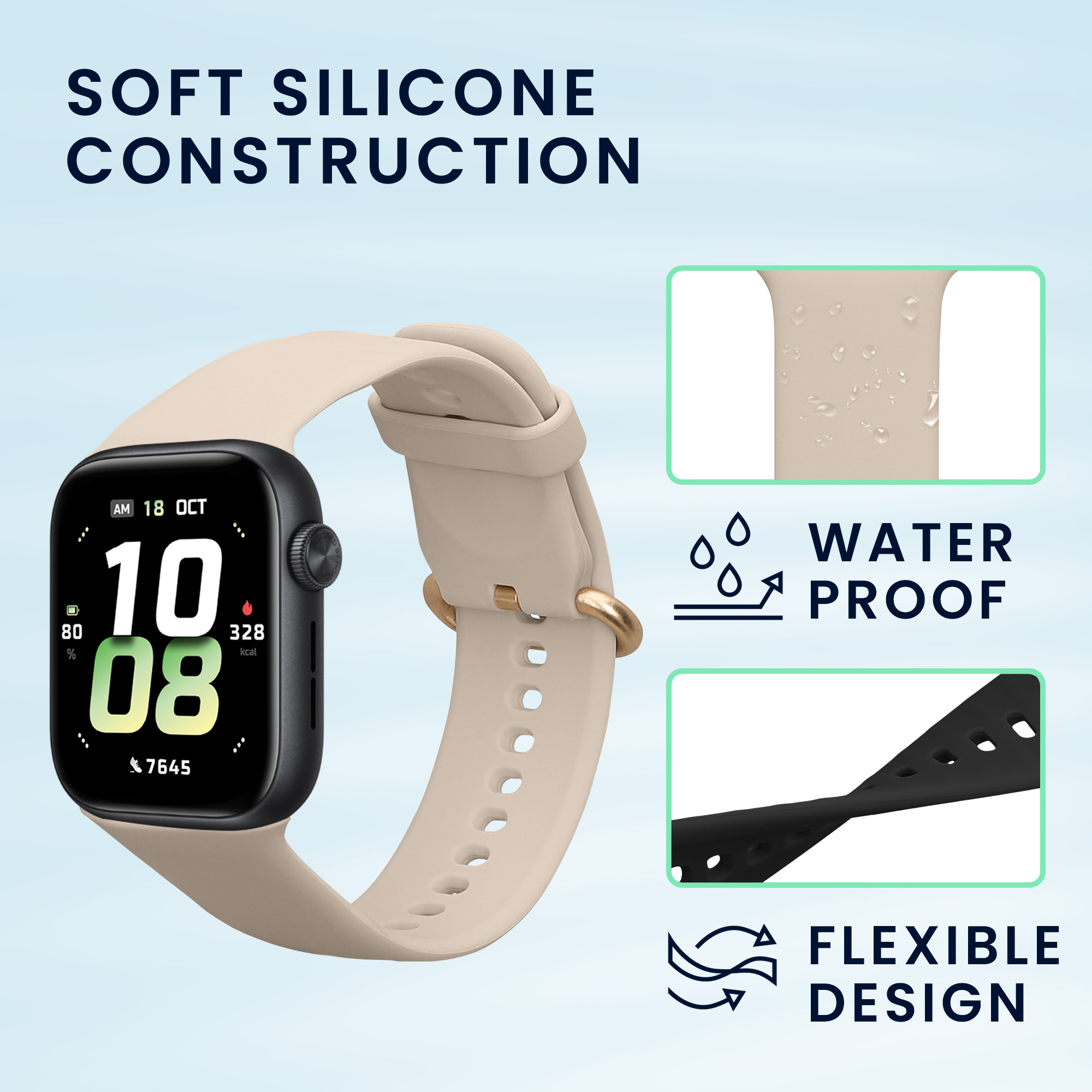 Náhradní řemínky HONOR Watch 5 (STL-L19) sada 2 ks černá/béžová kwmobile