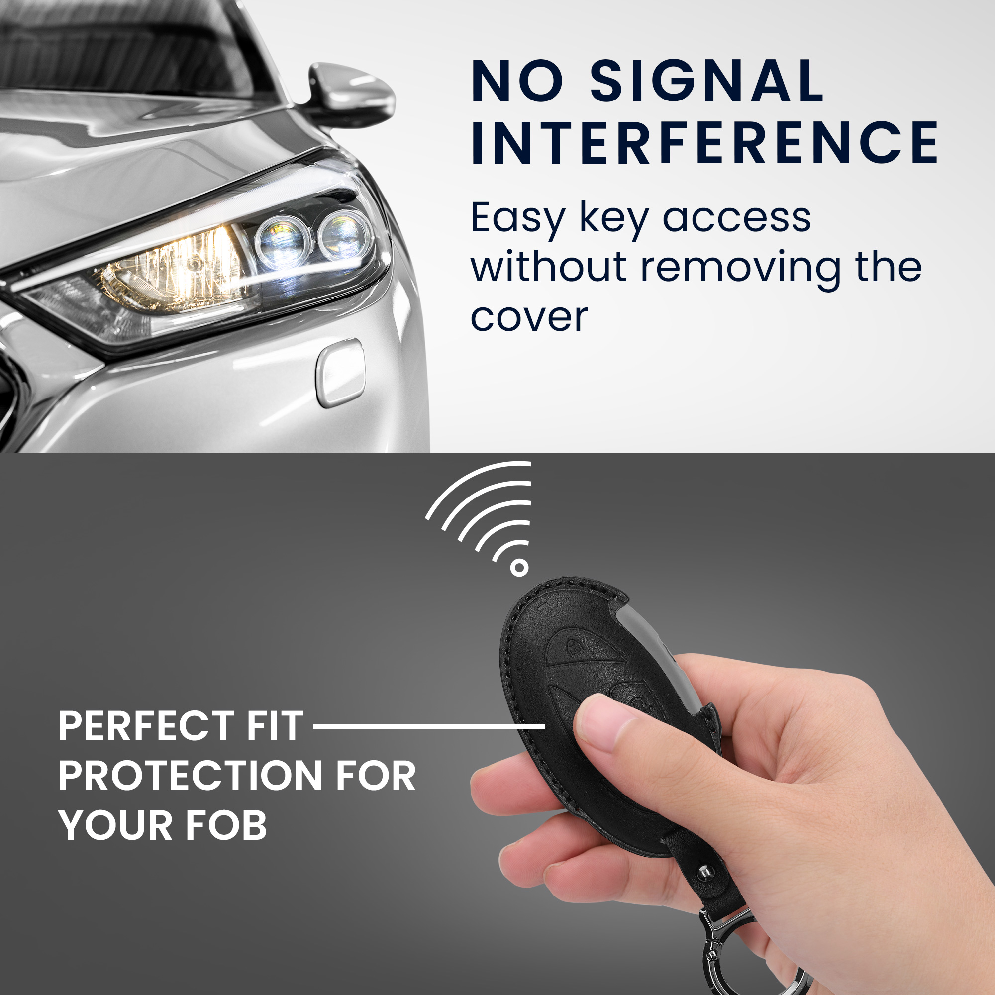 Pouzdro na klíč od auta kwmobile pro Hyundai 7-Button Ioniq 6 Grandeur GN7… - černá