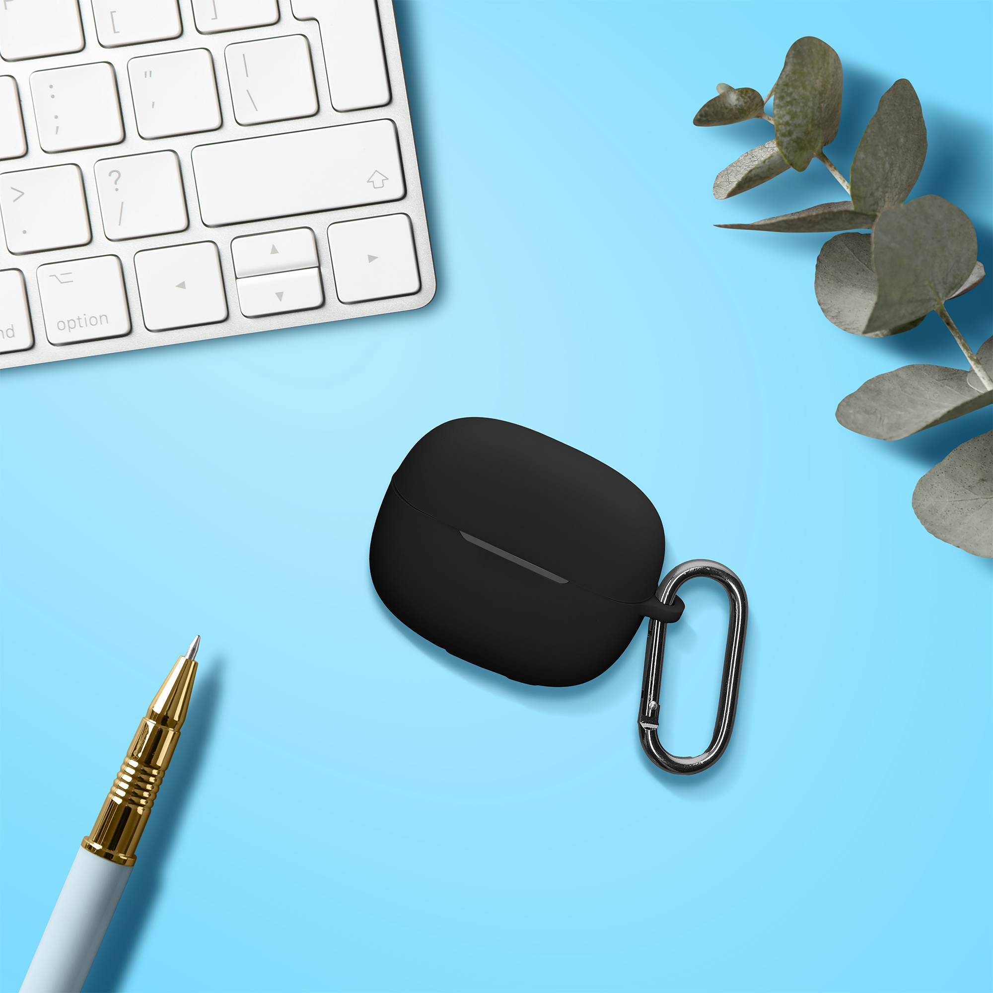 Silikonový obal nabíjecí pouzdro sluchátka Xiaomi Redmi Buds 6 Pro černá kwmobile