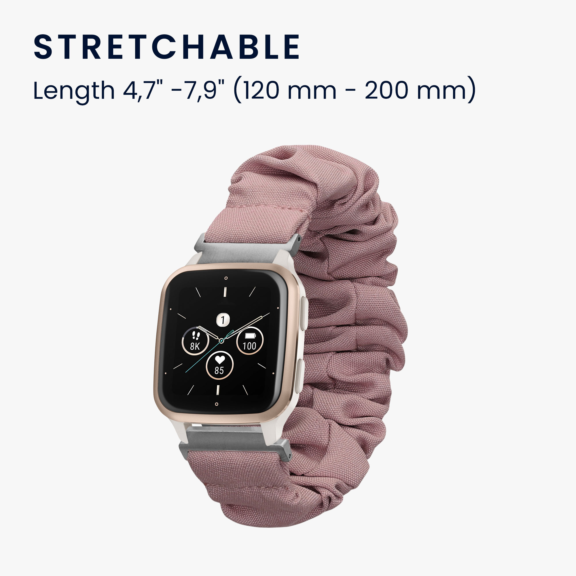 Řemínek kwmobile pro Garmin Venu Sq 2 Music / Sq 2 / Vivoactive 6 / Vivoactive 5 - levandulová