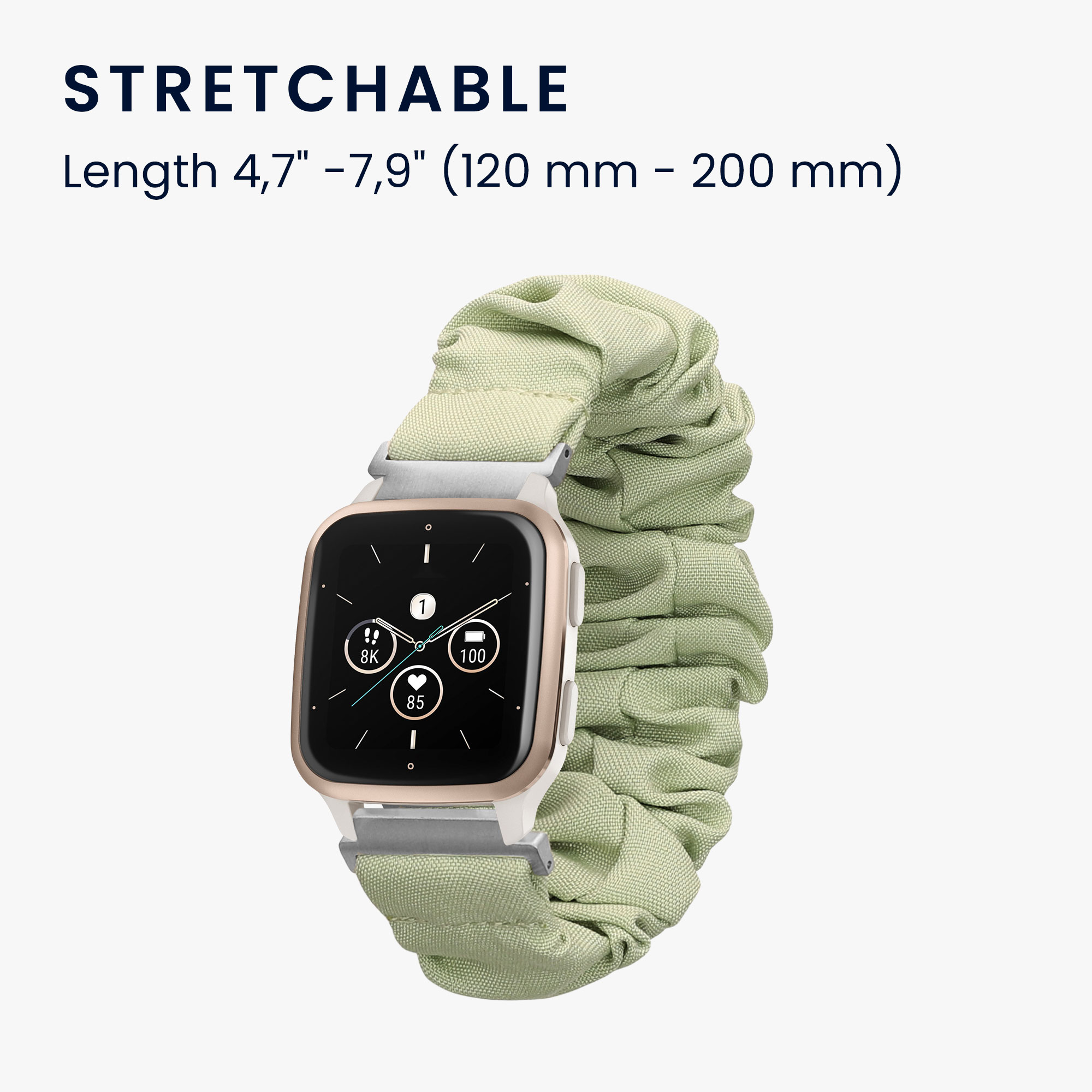 Řemínek kwmobile pro Garmin Venu Sq 2 Music / Sq 2 / Vivoactive 6 / Vivoactive 5 - pastelově zelená
