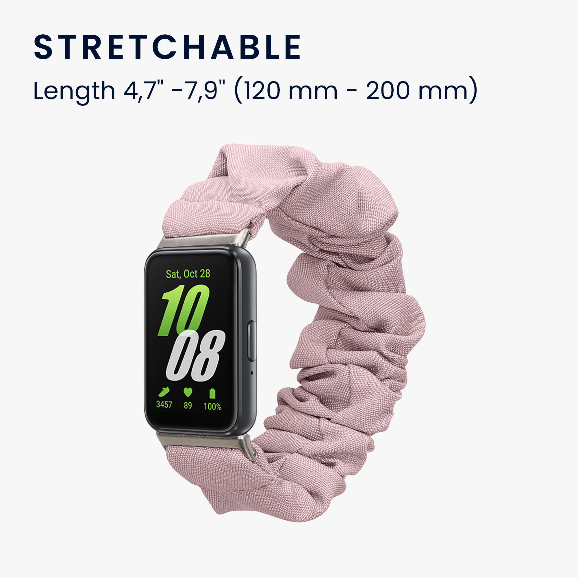 Scrunchie řemínek na chytré hodinky Samsung Galaxy Fit 3 kwmobile levandulový