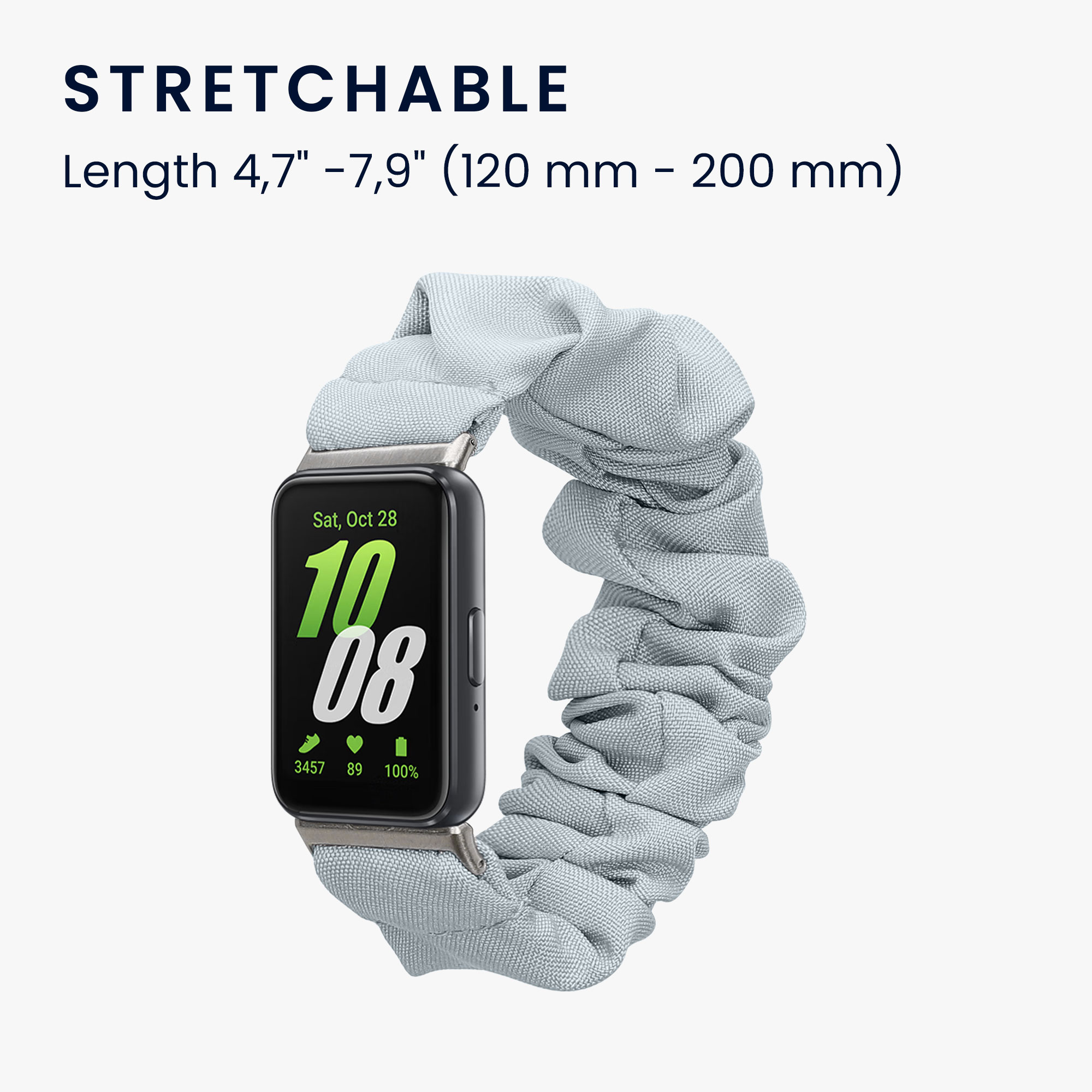 Scrunchie řemínek na chytré hodinky Samsung Galaxy Fit 3 kwmobile světle modrý