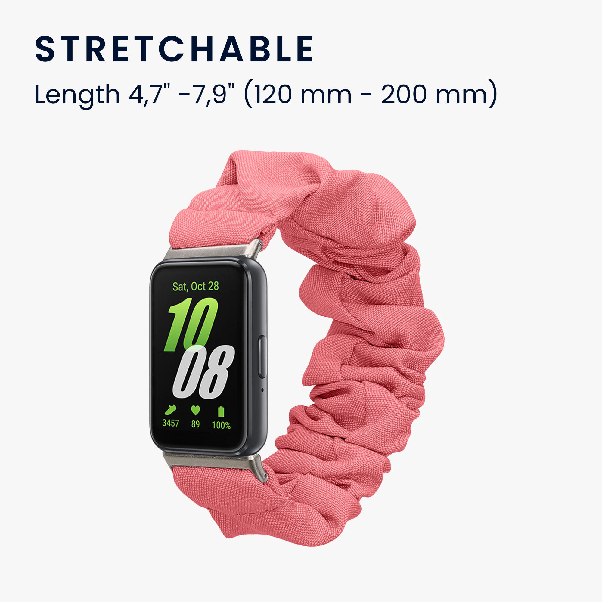 Scrunchie řemínek na chytré hodinky Samsung Galaxy Fit 3 kwmobile růžový