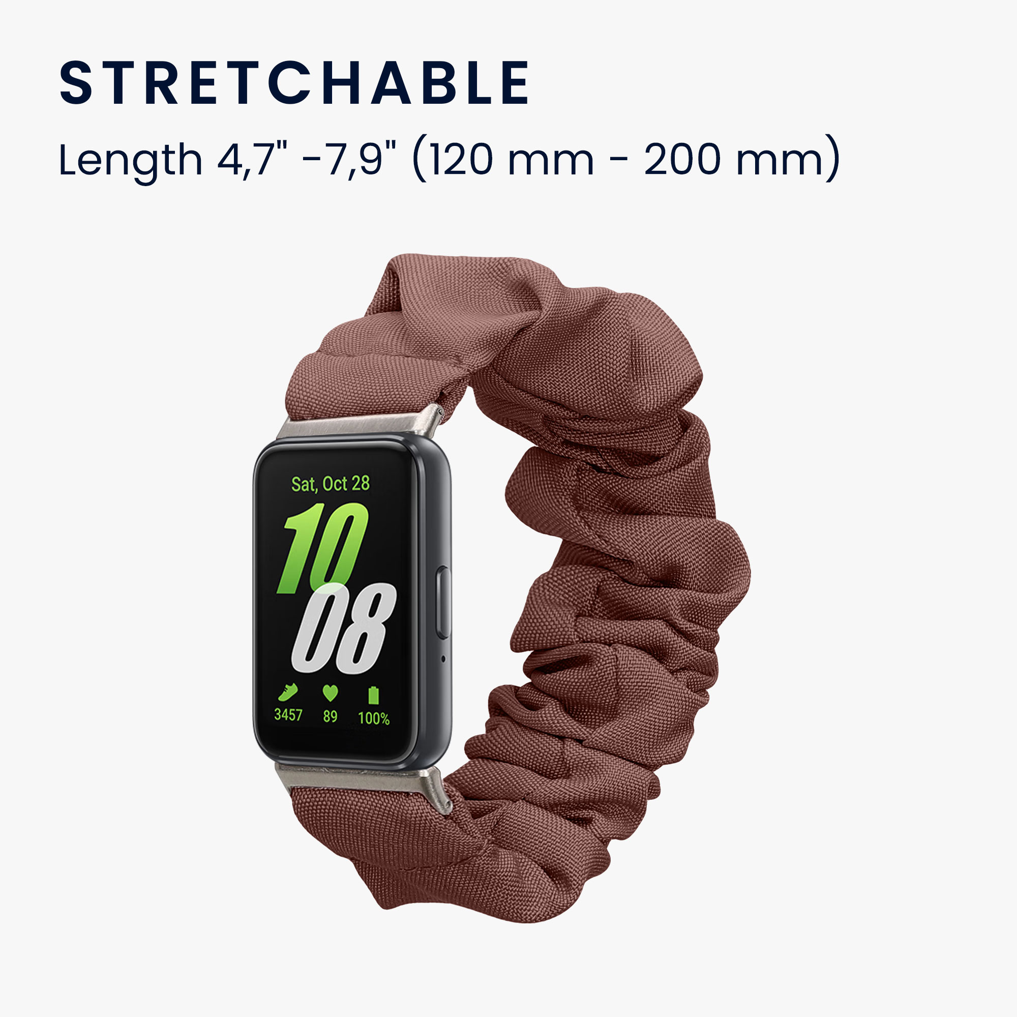 Scrunchie řemínek na chytré hodinky Samsung Galaxy Fit 3 kwmobile hroznově fialový