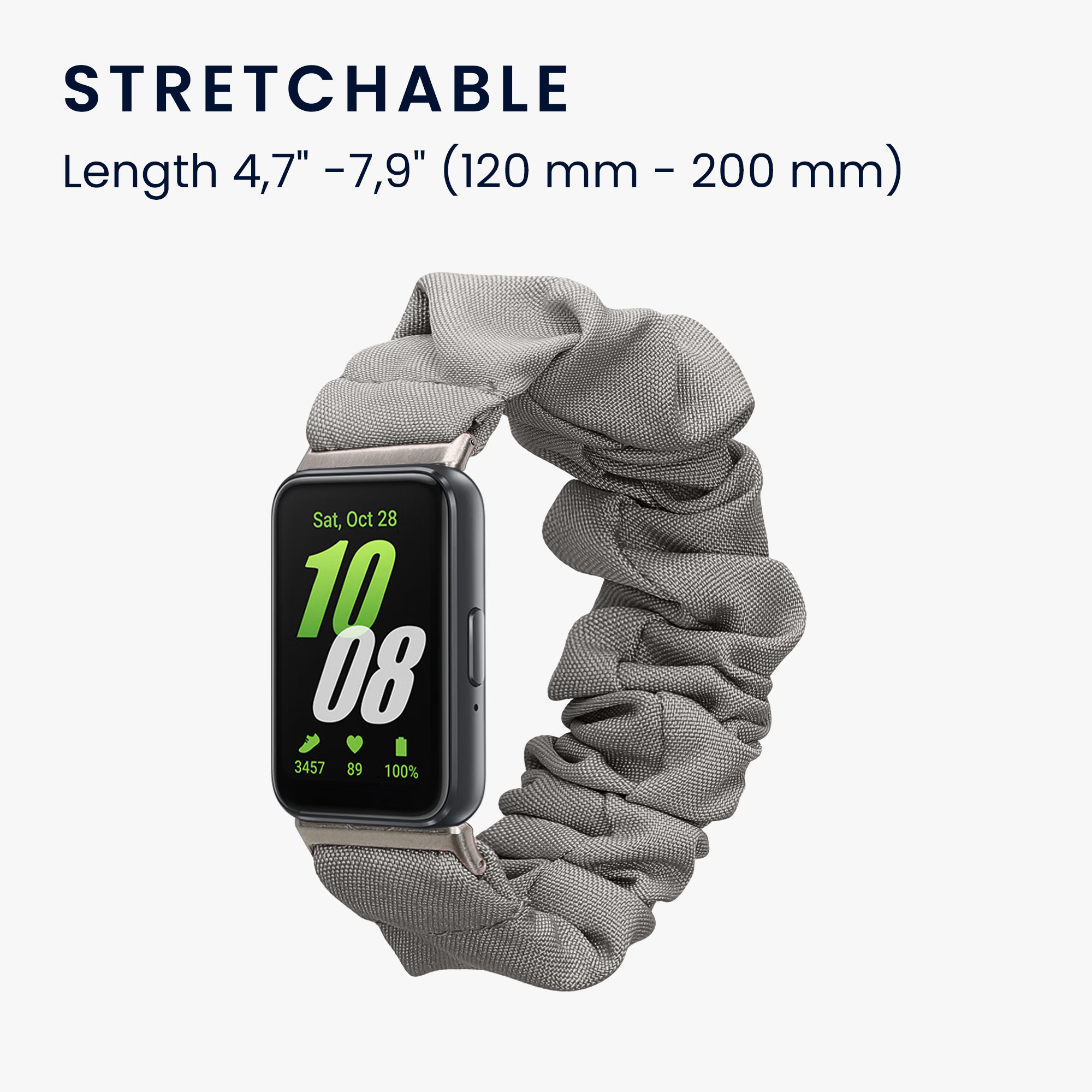 Scrunchie řemínek na chytré hodinky Samsung Galaxy Fit 3 kwmobile šedý