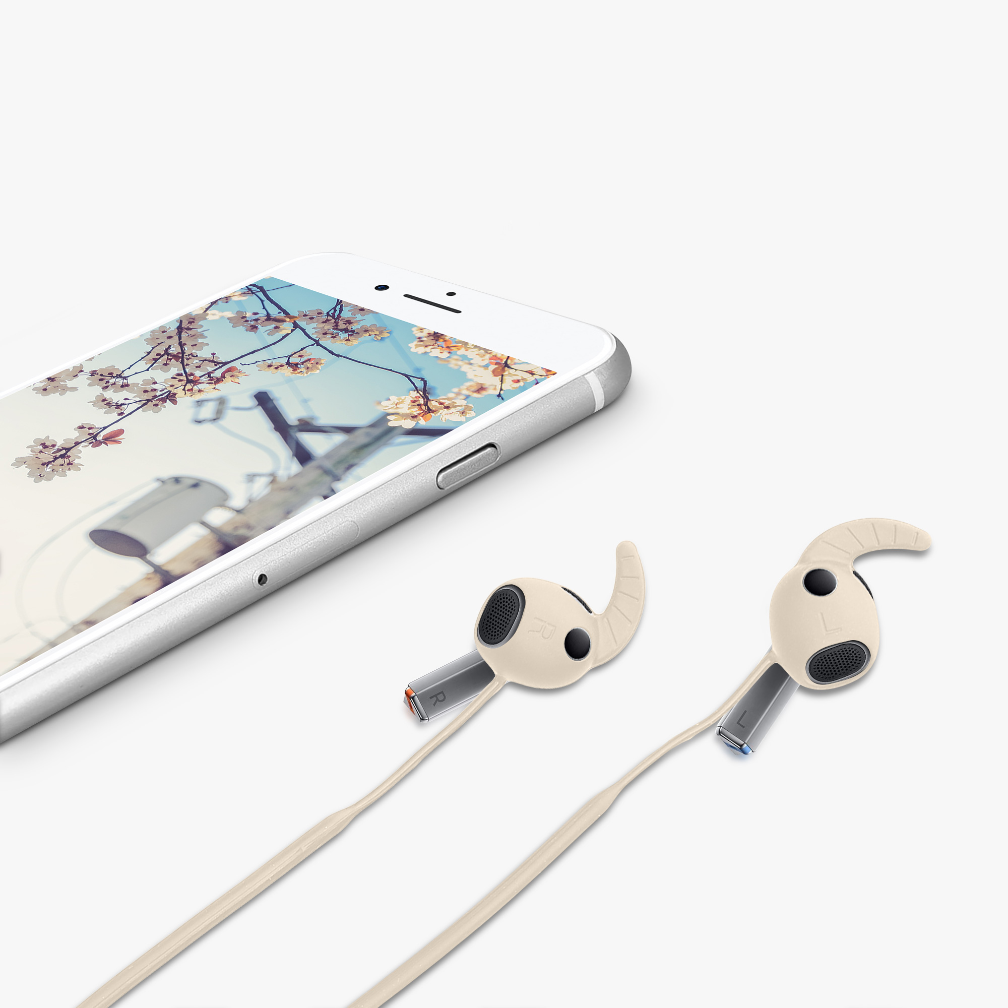 Šňůrka na sluchátka Samsung Galaxy Buds 3 Pro kwmobile béžový
