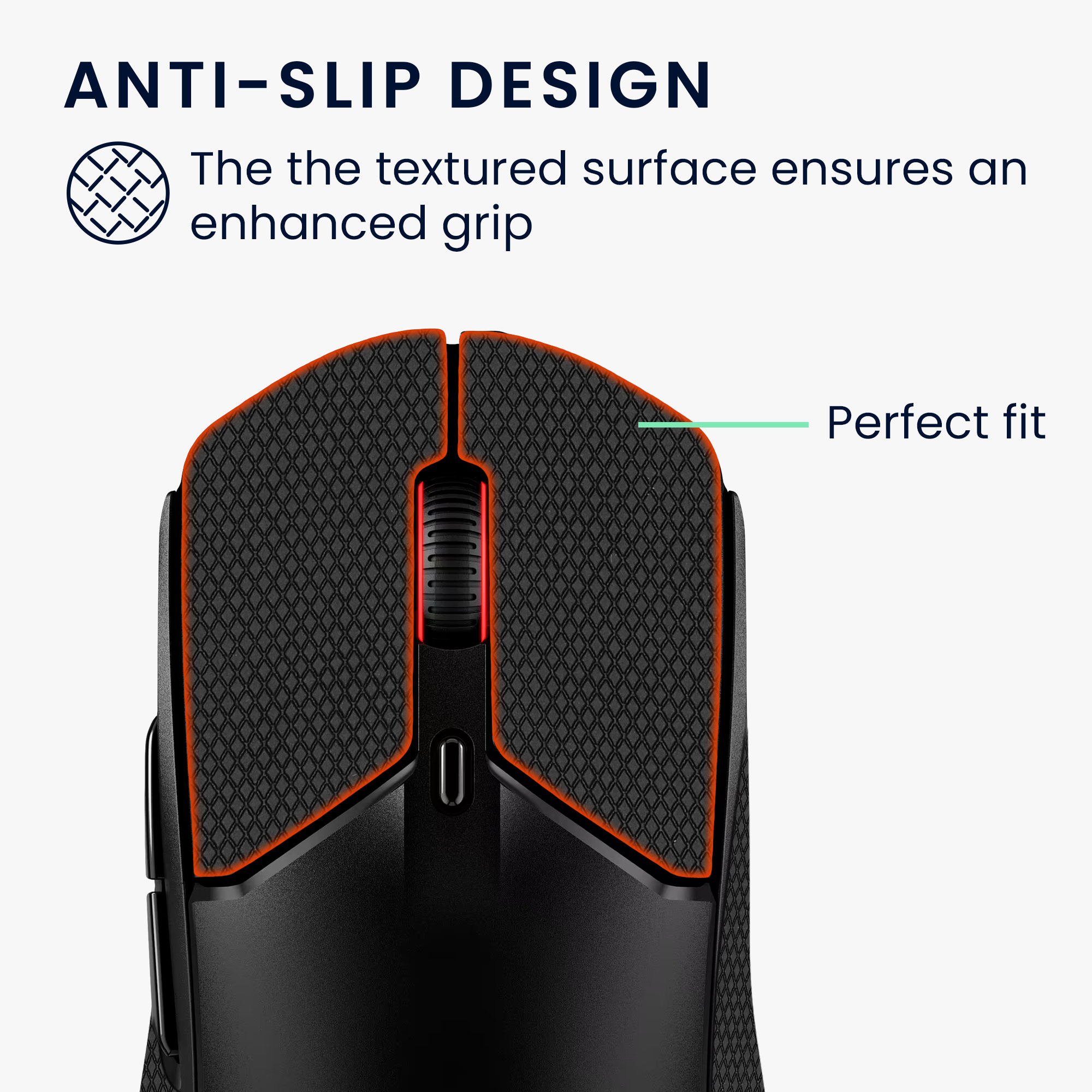 Grip tape myš Kingston Pulsefire Haste 2 protiskluzová černá kwmobile