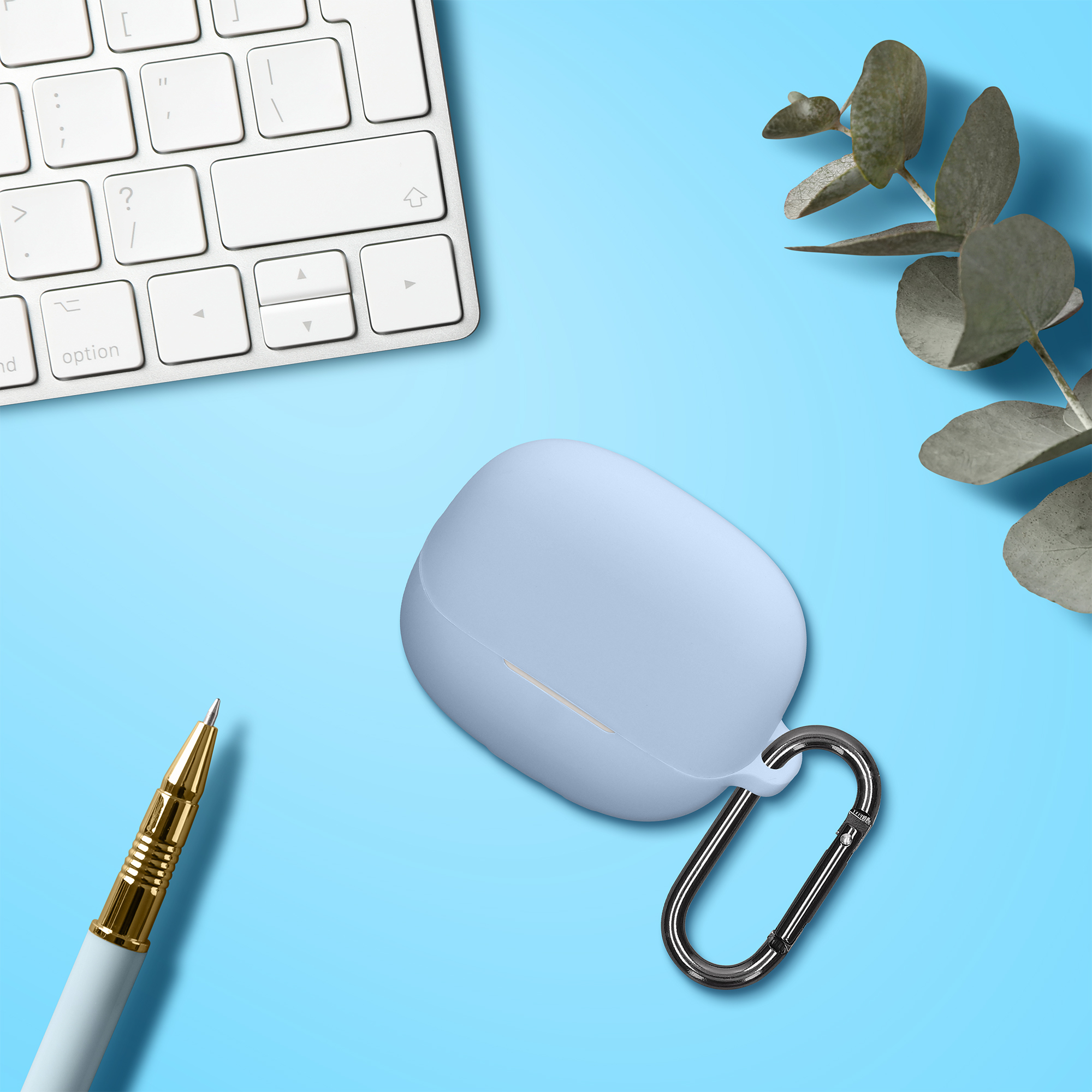 Silikonové pouzdro na sluchátka Xiaomi Buds 5 Pro světle modré