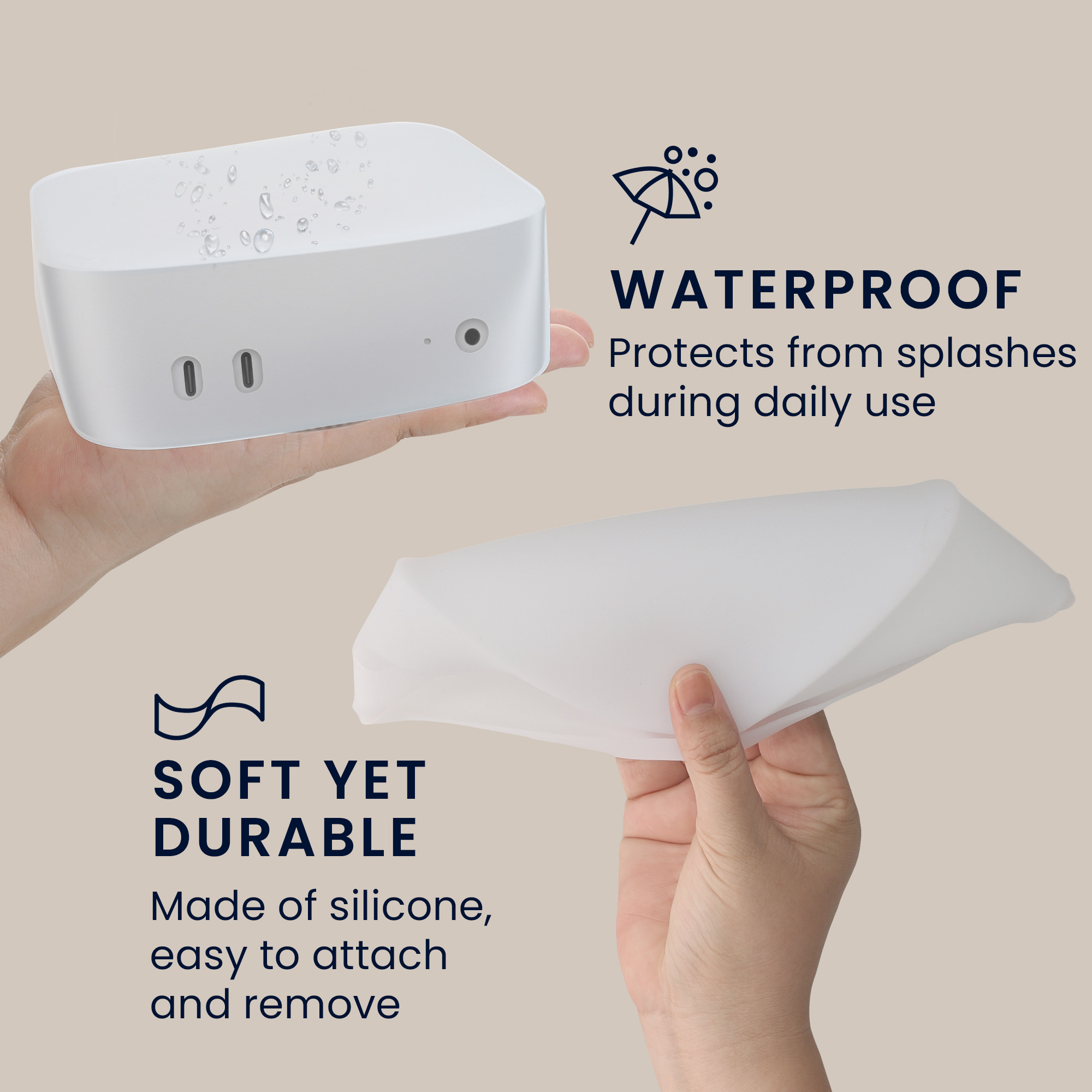 Ochranné silikonové pouzdro pro Apple Mac Mini M4 Pro / Mac Mini M4 kwmobile - transparentní