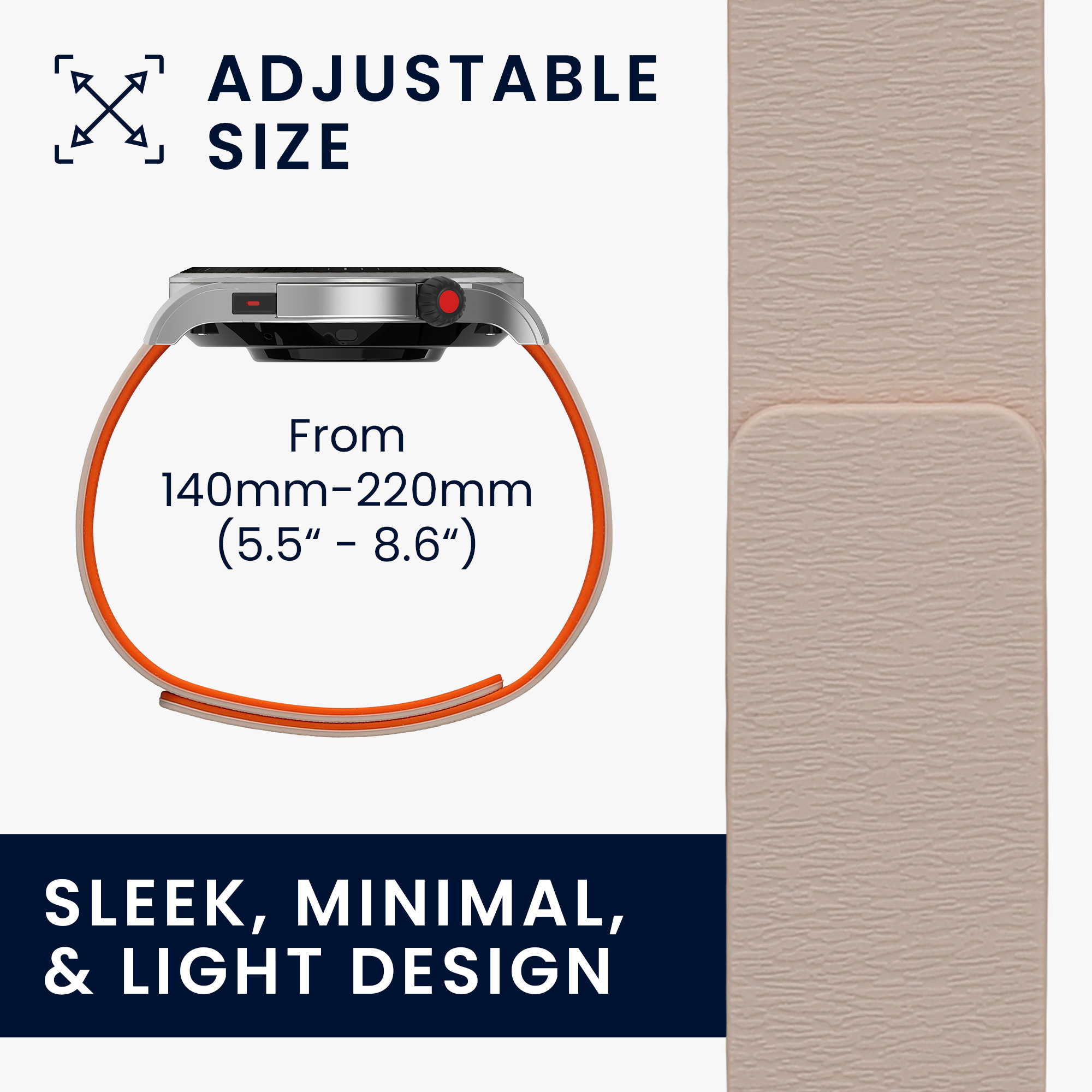 Řemínek 22mm Amazfit Bip 6/Bip 5 Unity/Bip 5/GTS 3/Balance 2... 22mm kwmobile TPU 21.6 cm