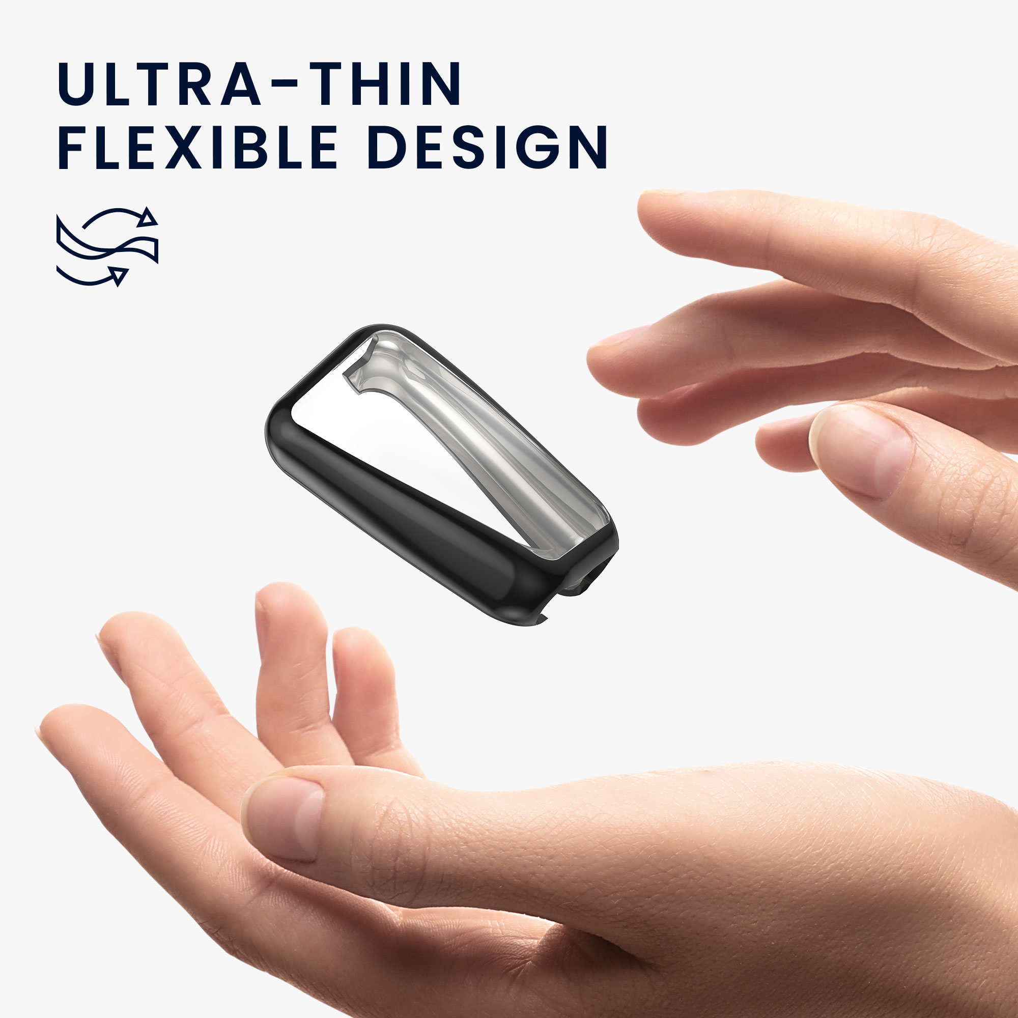 2x Ochranná fólie Xiaomi Smart Band 8 Active / Redmi Band 2 kwmobile - černá / stříbrná