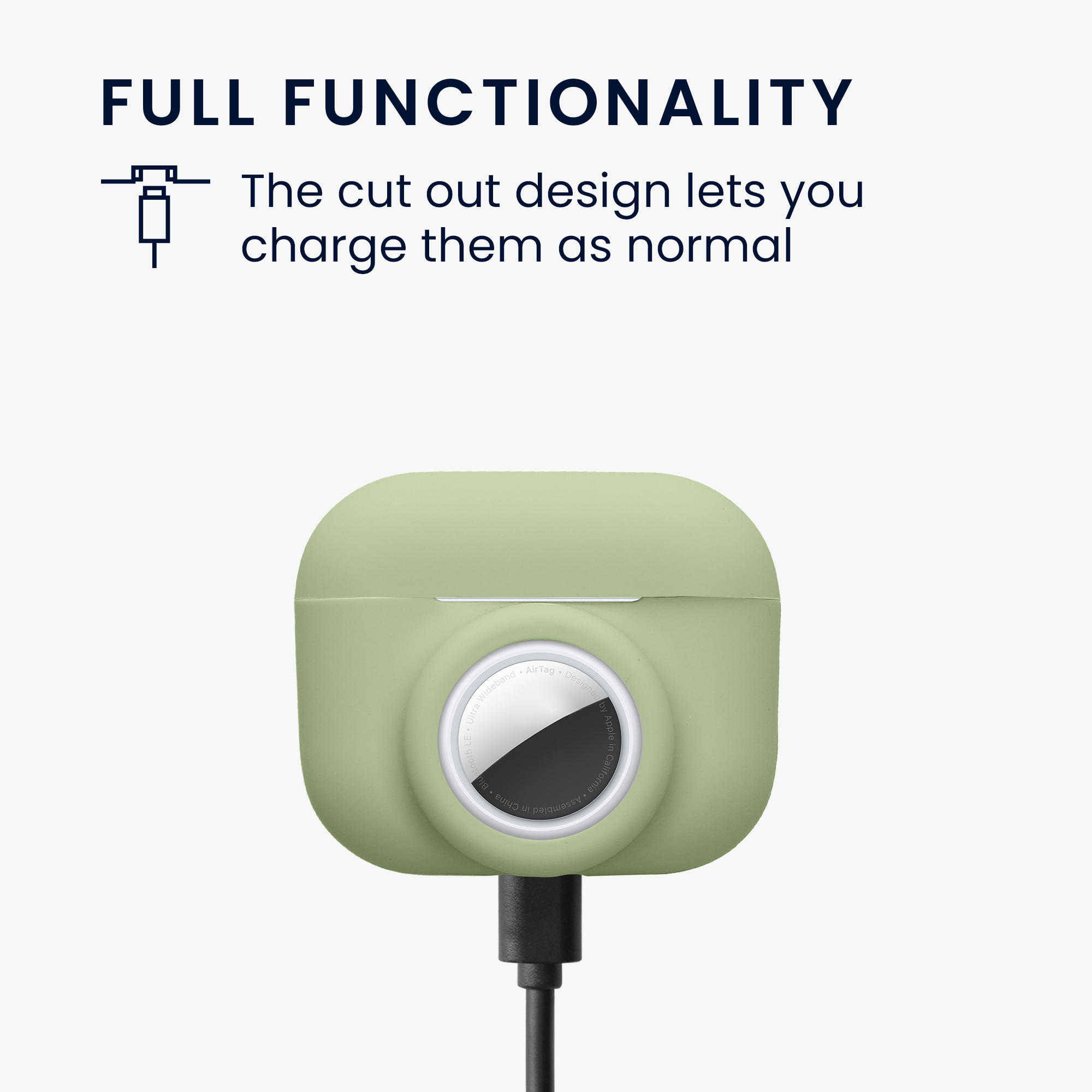 Obal pro Apple Airpods Pro (1.Gen) kwmobile s karabinou silikonové - zelená