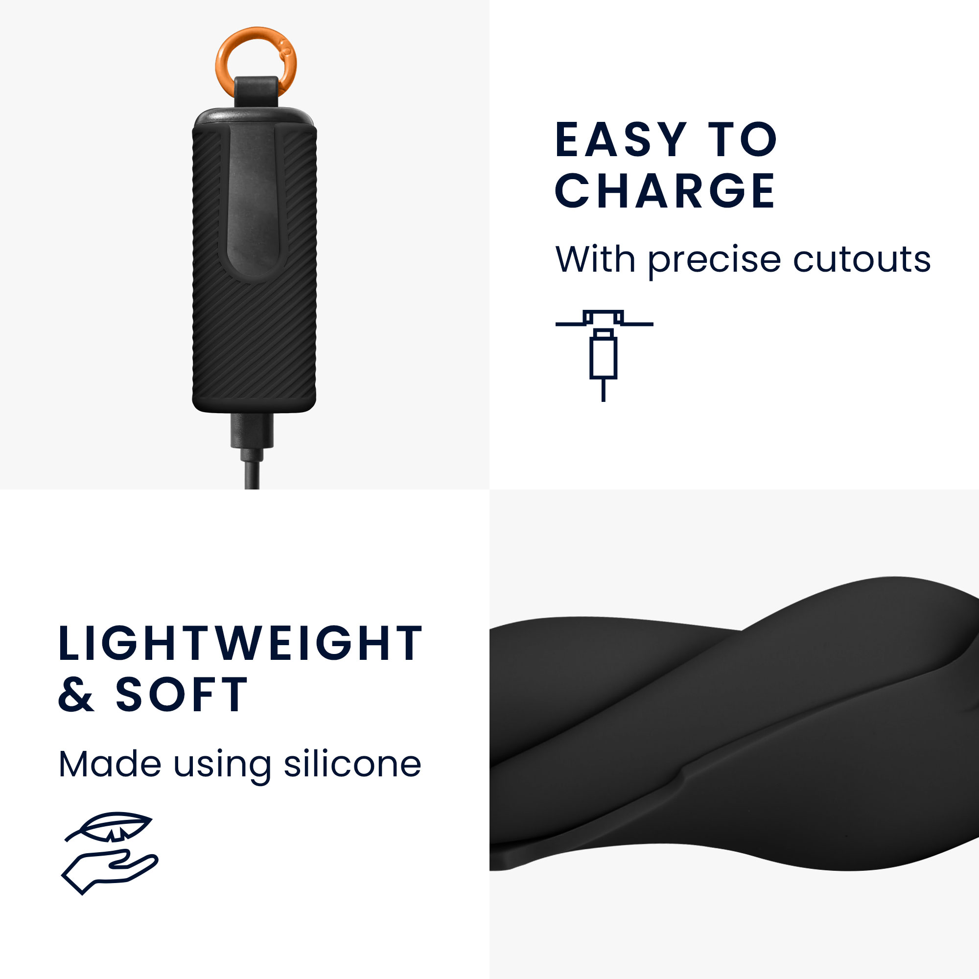 Silikonové pouzdro na sluchátka Skullcandy Dime Evo černý