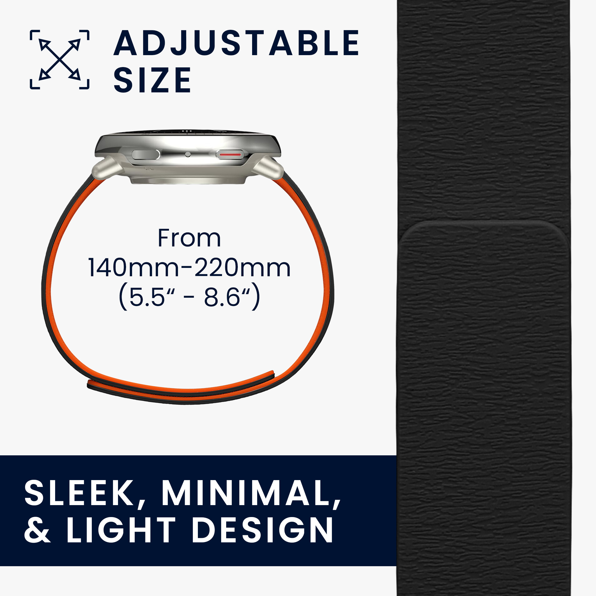 Řemínek 20mm Amazfit Active 2/2 Square/Active Edge/Bip 3/GTS... 20mm kwmobile TPU 21.6 cm