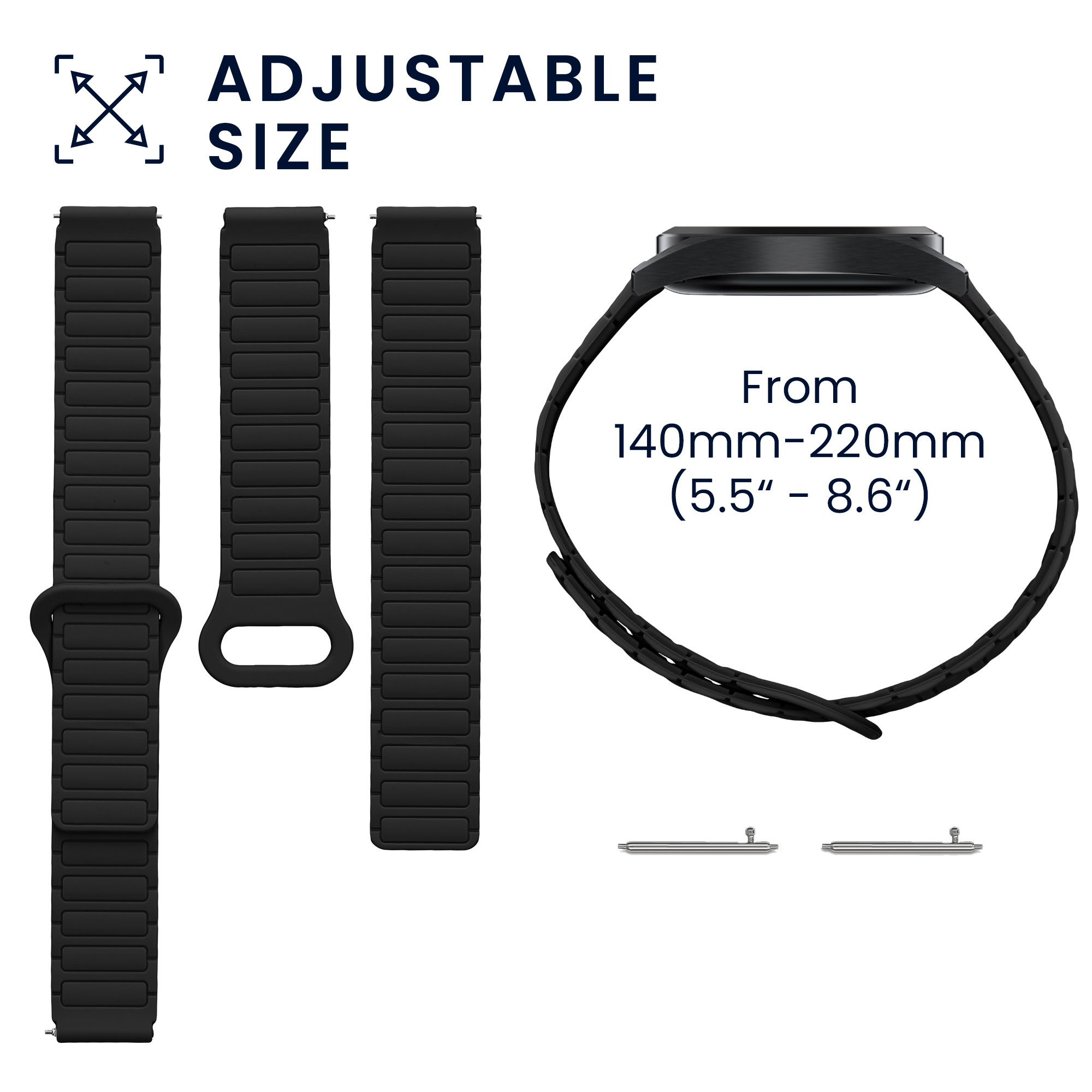 Řemínek kwmobile pro Garmin Venu 3S / Venu 2S / vivoactive 4S / Forerunner 265S 255S - černá