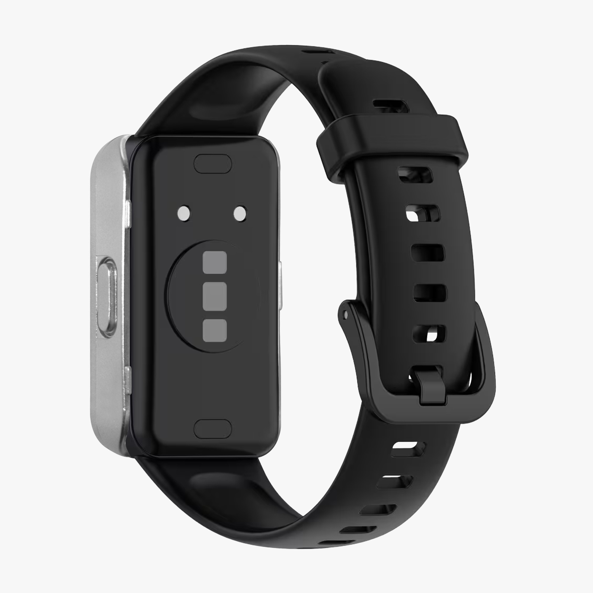 Ochranný rámeček se sklem na fitness náramek Huawei Band 10 / 9 / 8 2 ks stříbrno-pudrově růžové