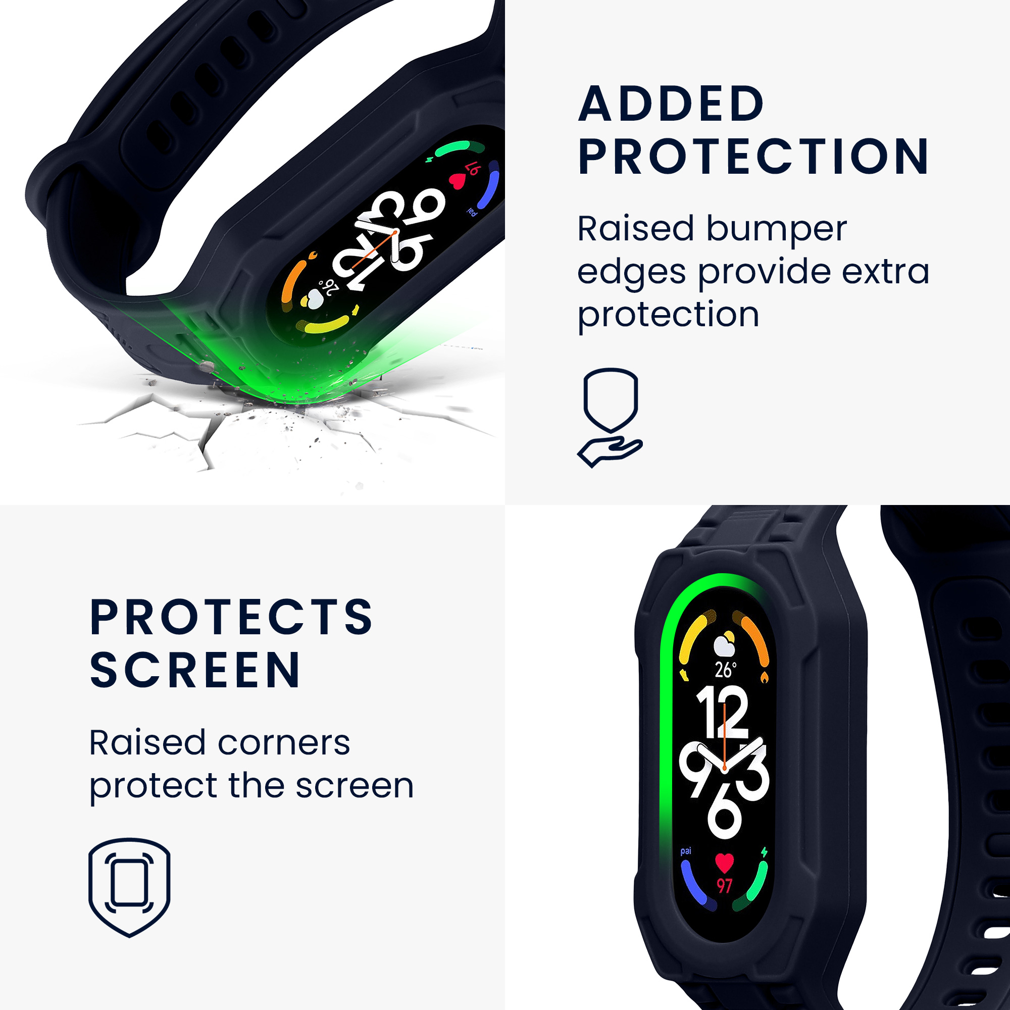 Řemínek Xiaomi Smart Band 10 / Smart Band 9 / 8 7 6 5 4 3 kwmobile - tmavě modrá