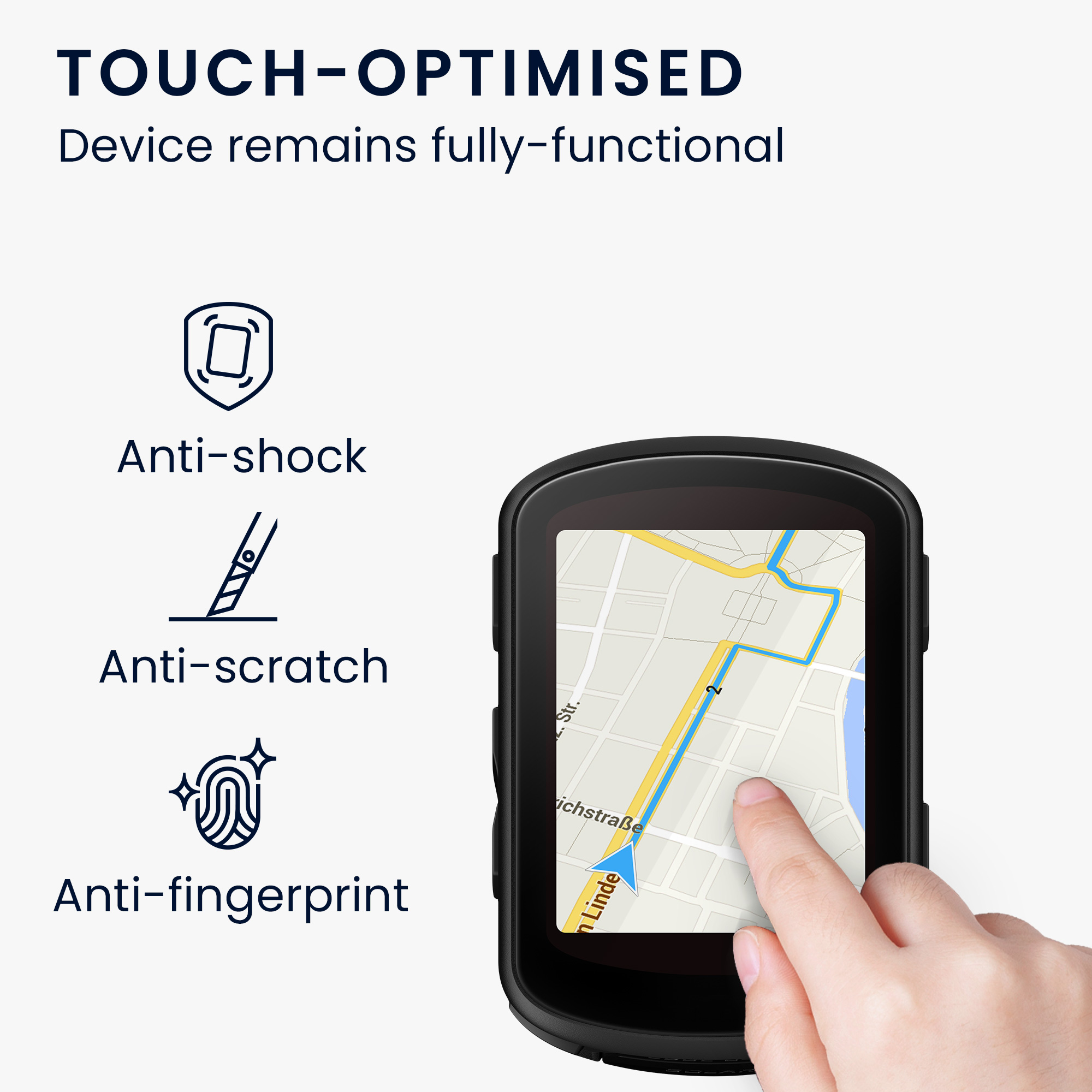 Ochranná fólie cyklo GPS Garmin Edge 840 / Edge 540 kwmobile 2 ks transparentní