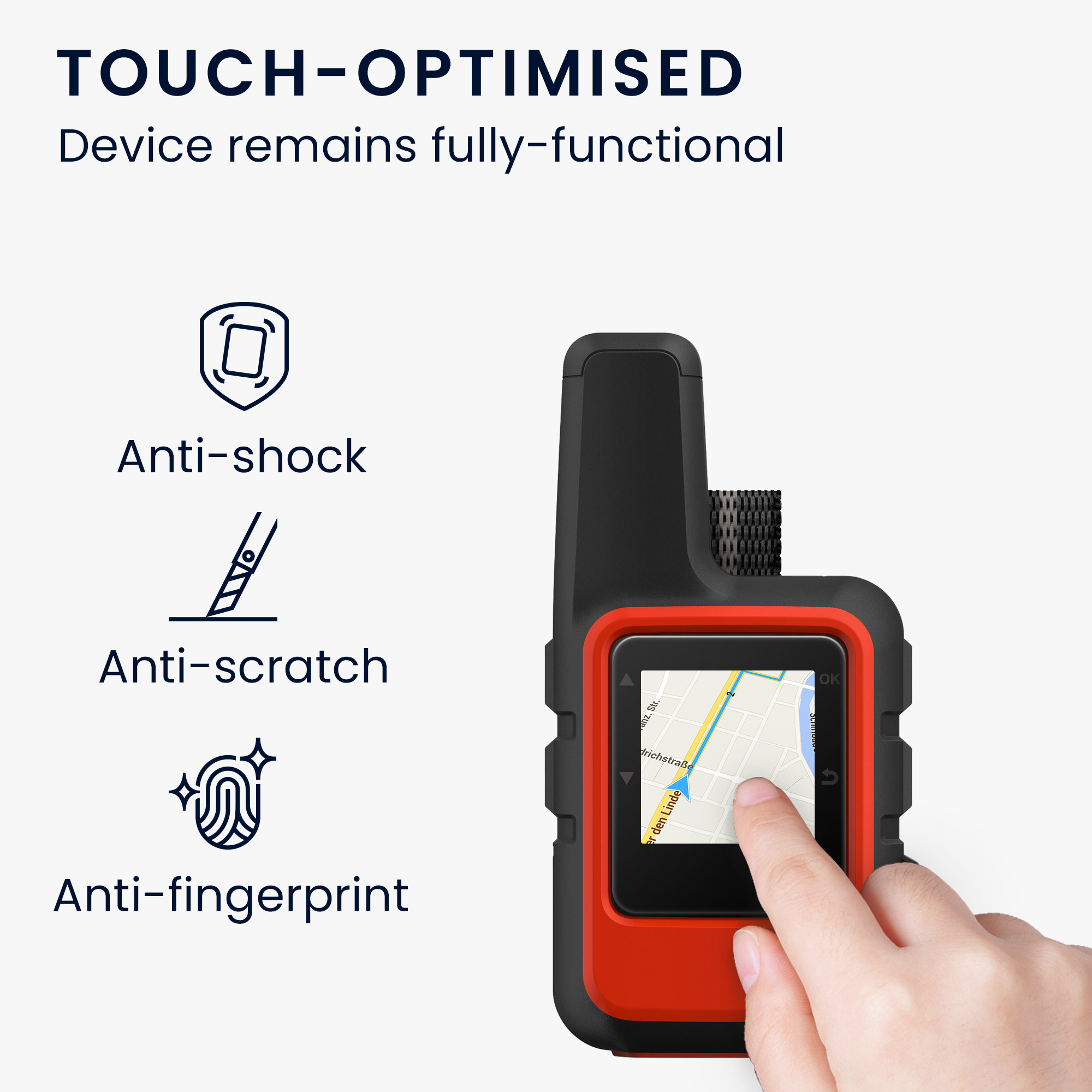 2x Ochranná fólie na GPS kwmobile pro Garmin inReach Mini - čirá