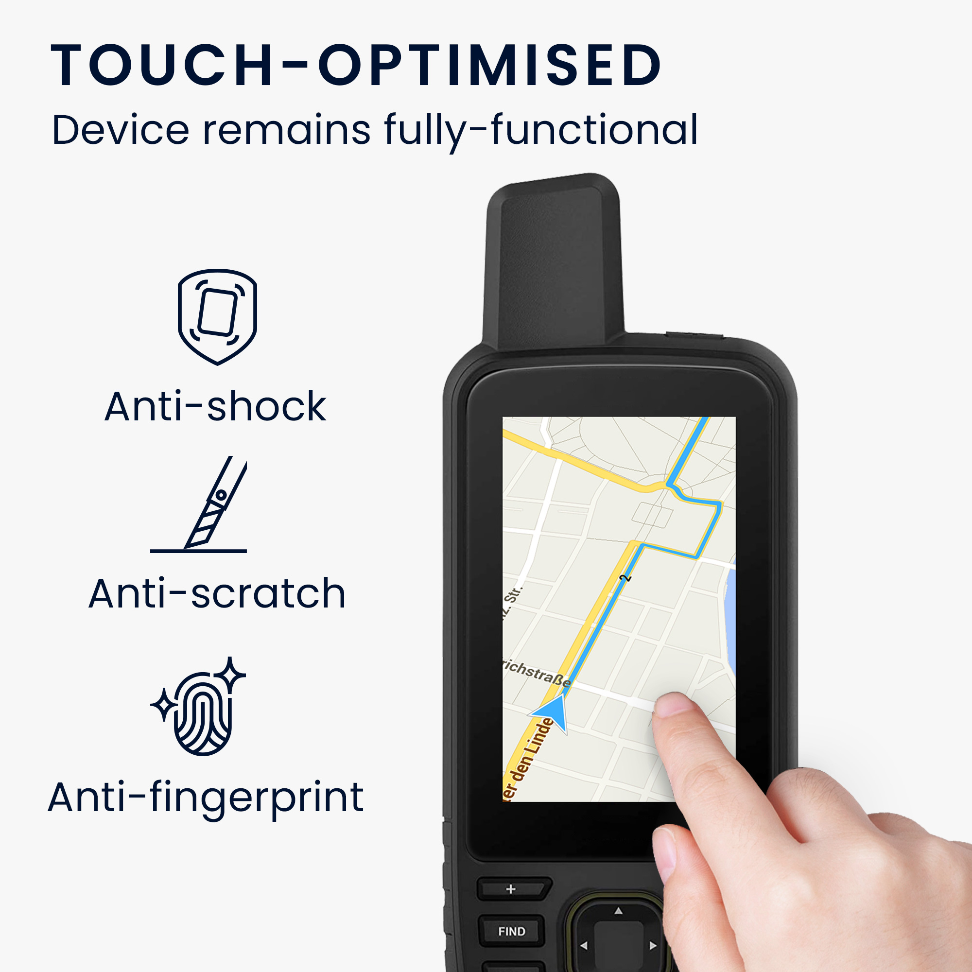 2x Ochranná fólie na GPS kwmobile pro Garmin GPSMAP 67 / 67i - čirá