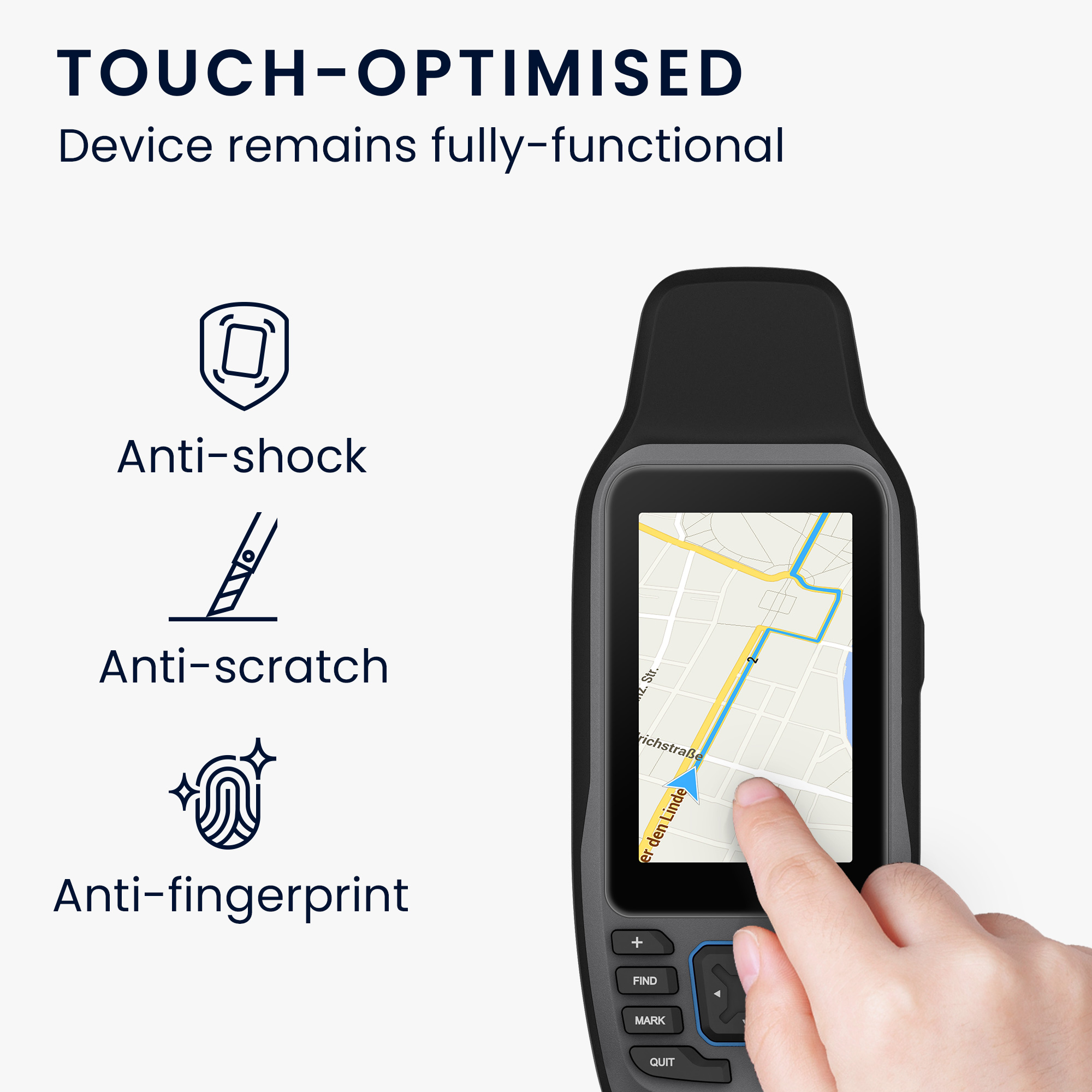 2x Ochranná fólie na GPS kwmobile pro Garmin GPSMAP 79s - čirá