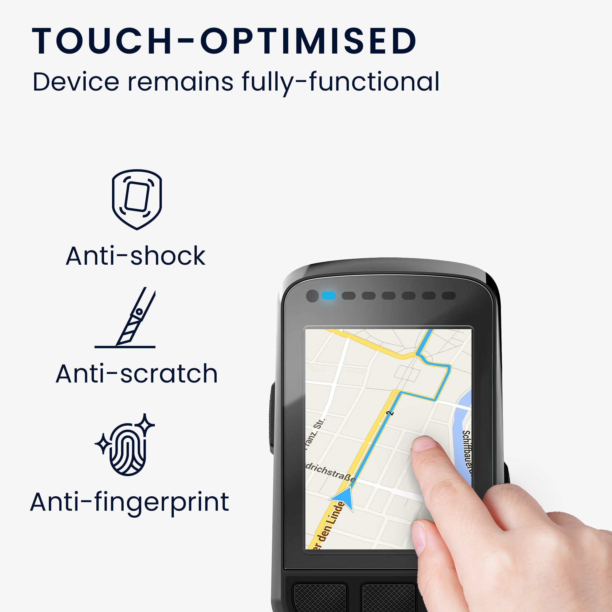 Ochranná fólie cyklo GPS Wahoo ELEMNT Bolt kwmobile 2 ks transparentní