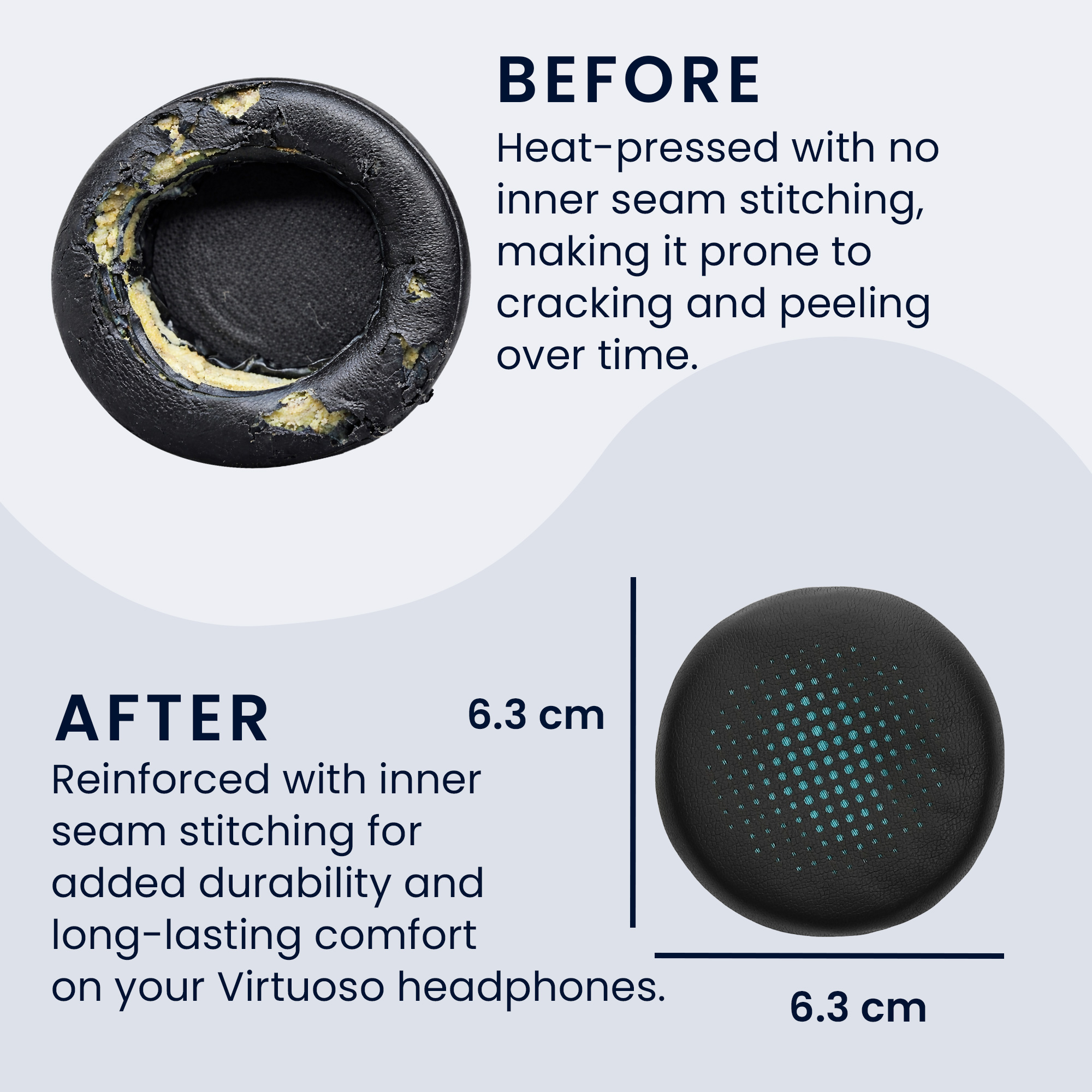 2x Náušníky na sluchátka kwmobile pro Jlab Go Work Gen 2 Ear Pads - černá