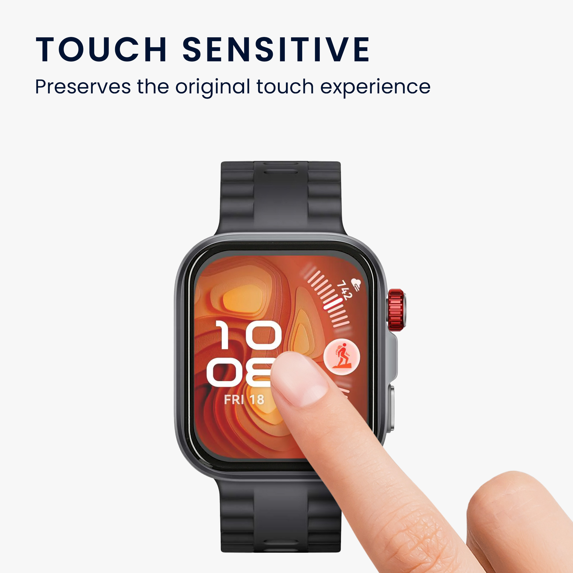 Ochranná fólie hodinky Huawei Watch Fit 4 Pro sada 2 ks 2x Smart Protector Anti-Fingerprint kwmobile