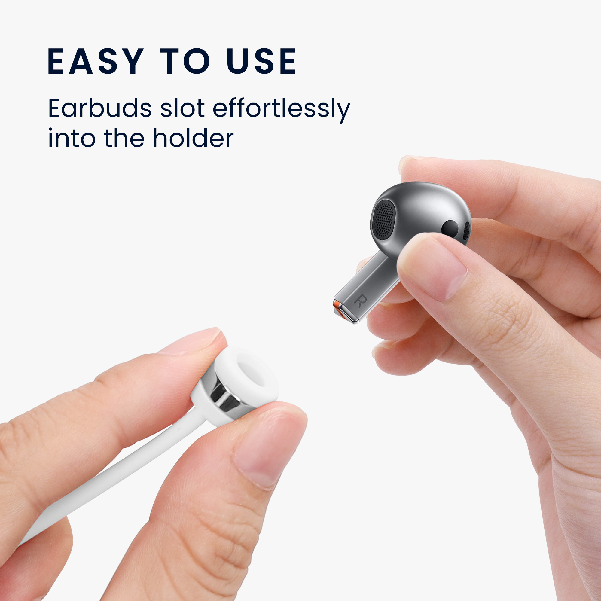 Šňůrka na sluchátka Samsung Galaxy Buds 3 / Soundcore P20i / Wave Beam / Fun Air Pro 4 kwmobile bílý