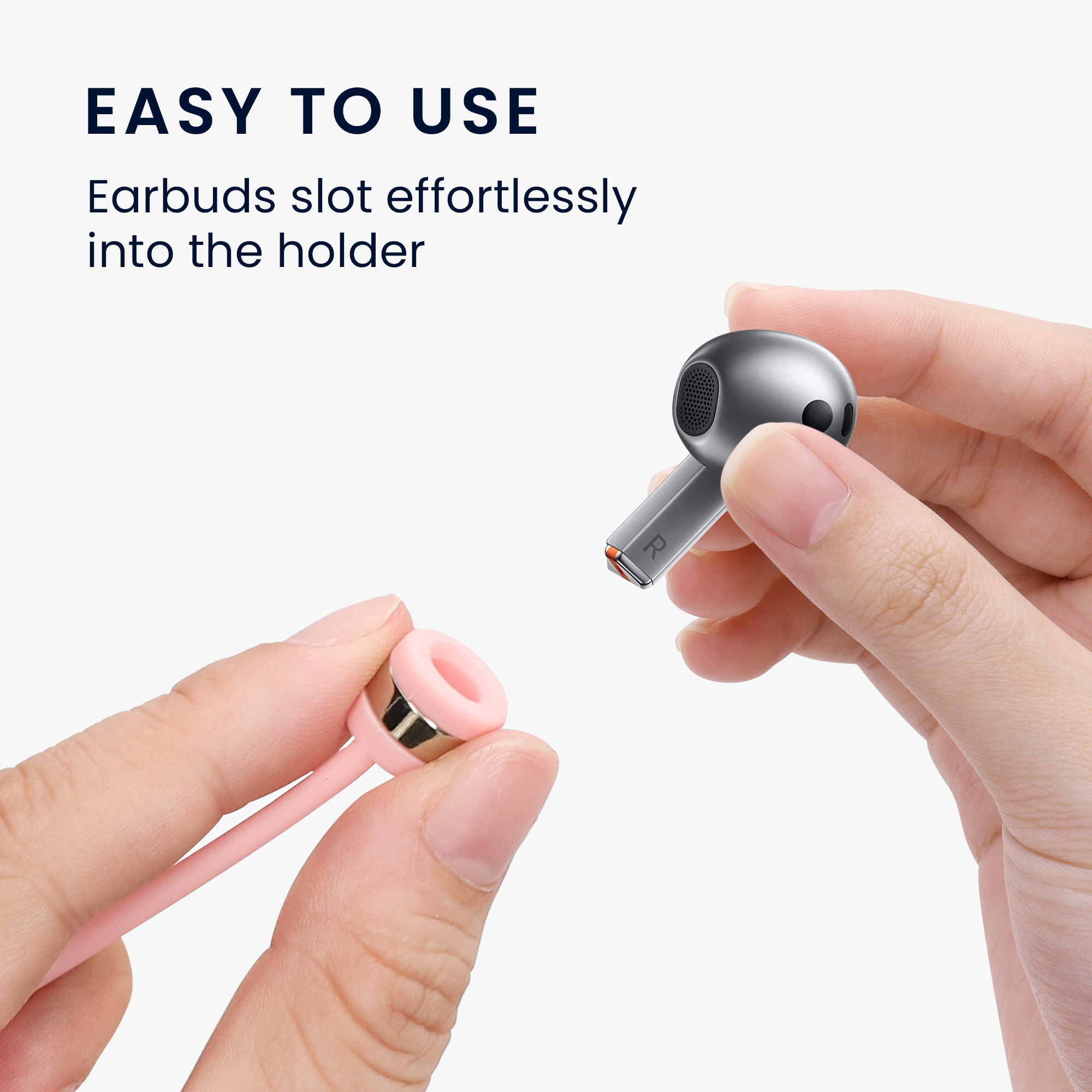 Šňůrka na sluchátka Samsung Galaxy Buds 3 / Soundcore P20i / Wave Beam / Fun Air Pro 4 kwmobile pudrově růžový