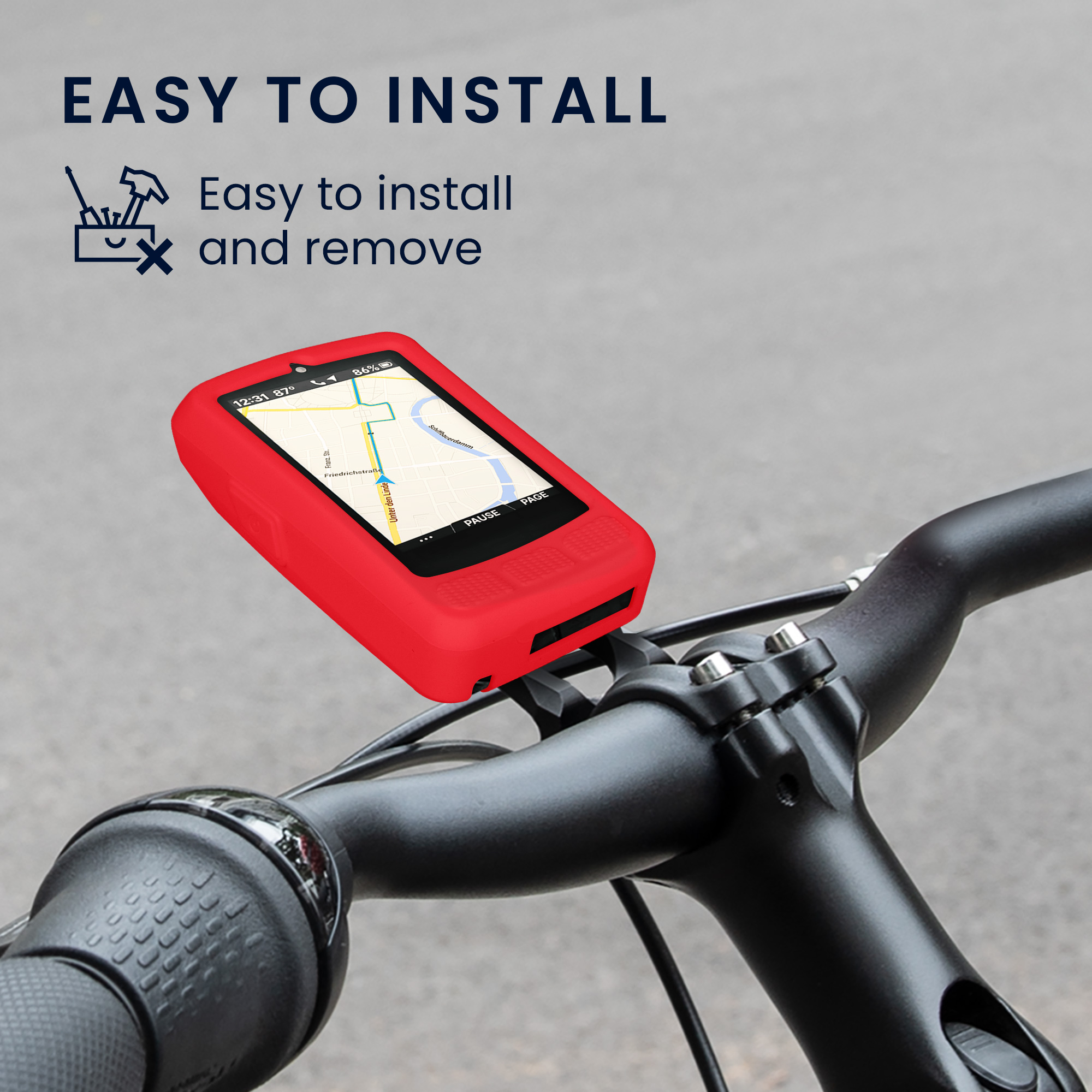 Silikonové pouzdro cyklocomputer Wahoo ELEMNT Roam V3 kwmobile průhledná